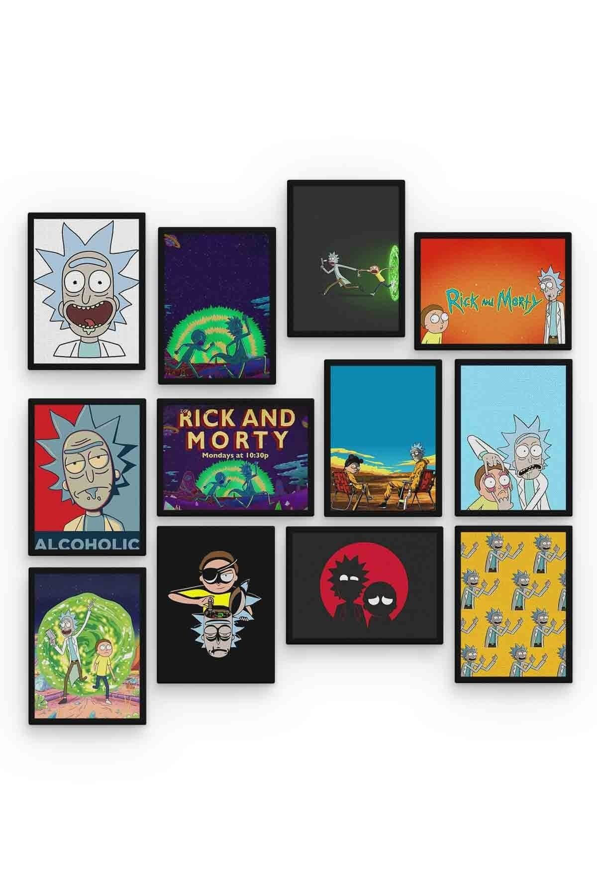 Rick And Morty 12 Parça Mdf (ahşap) Tablo Ofis Boyu 