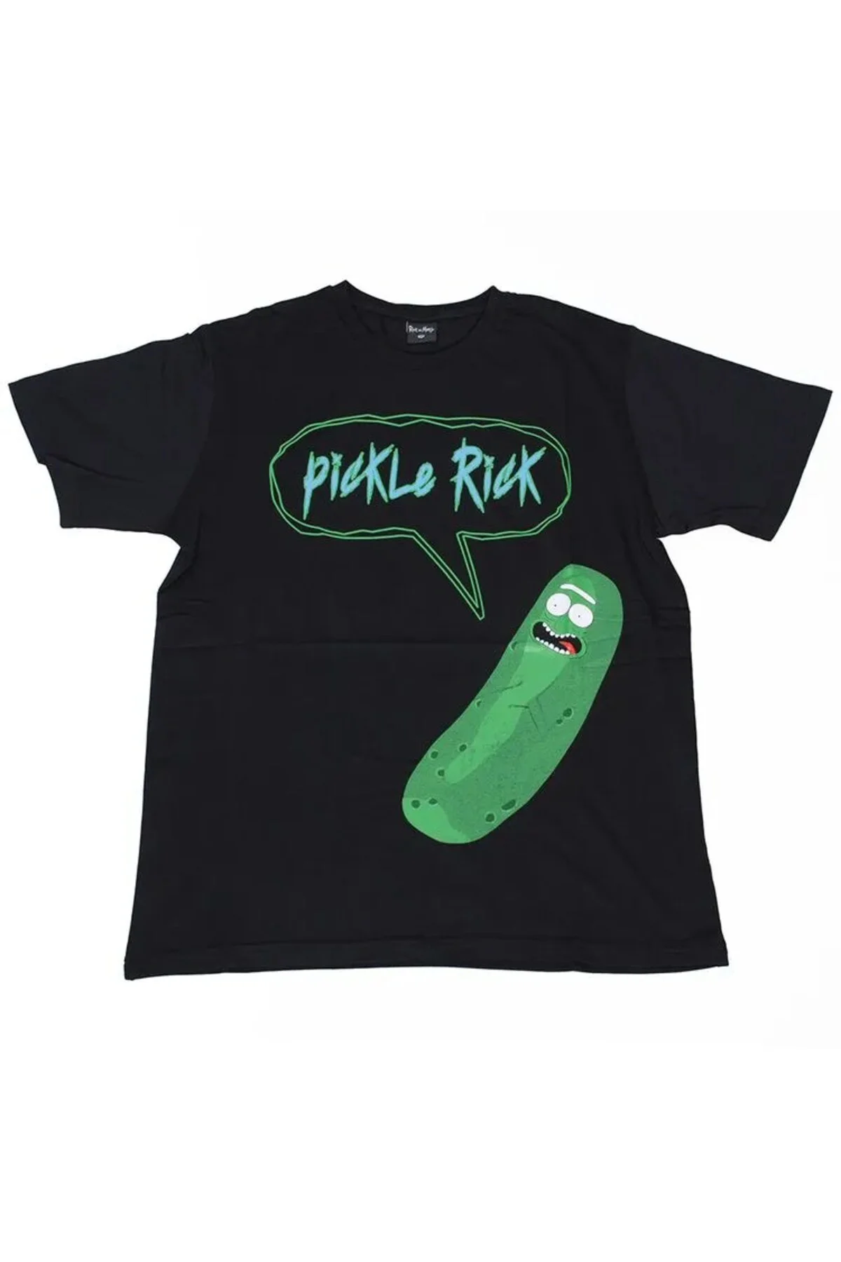Rick And Morty Pickle Rick Tişört Siyah