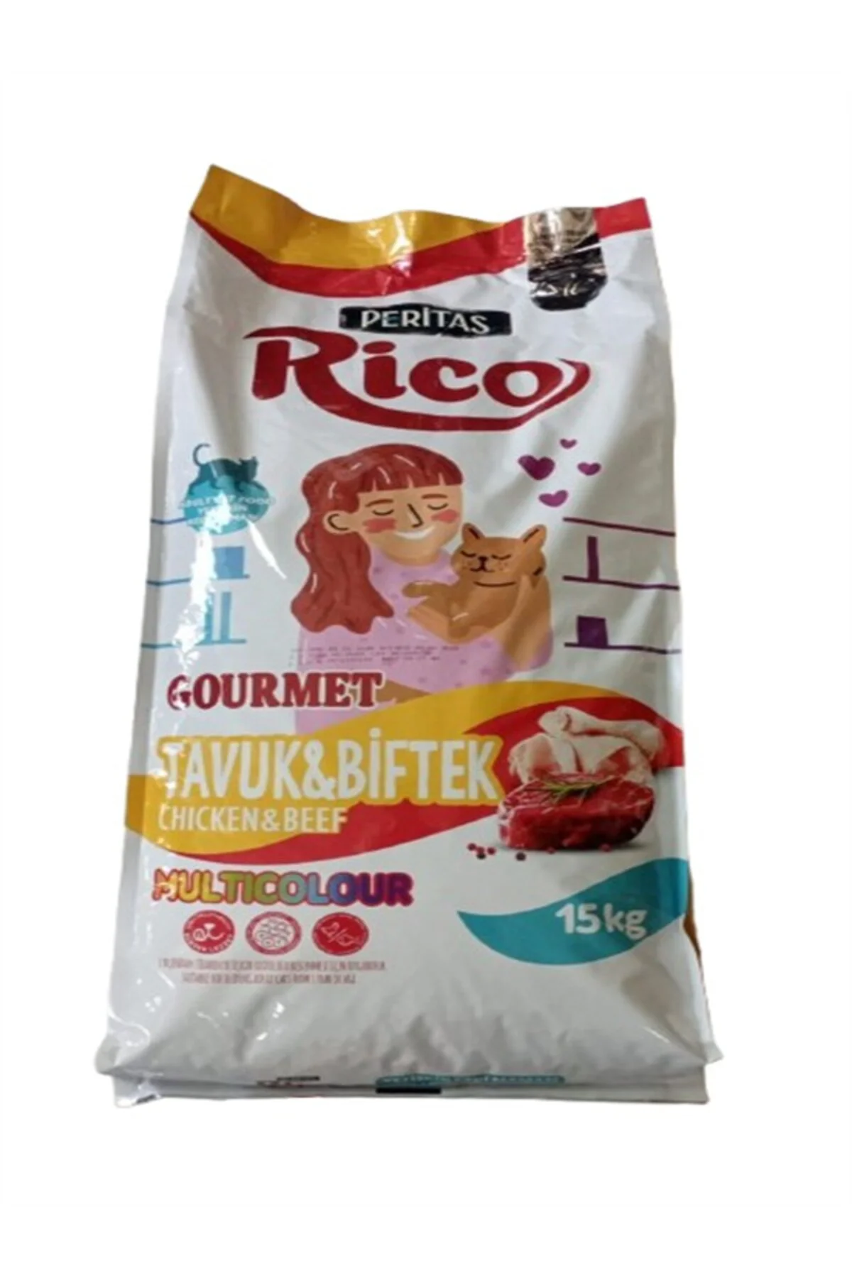 RİCO KEDİ MAMASI 15 KG (CHİCKEN &BEEF)
