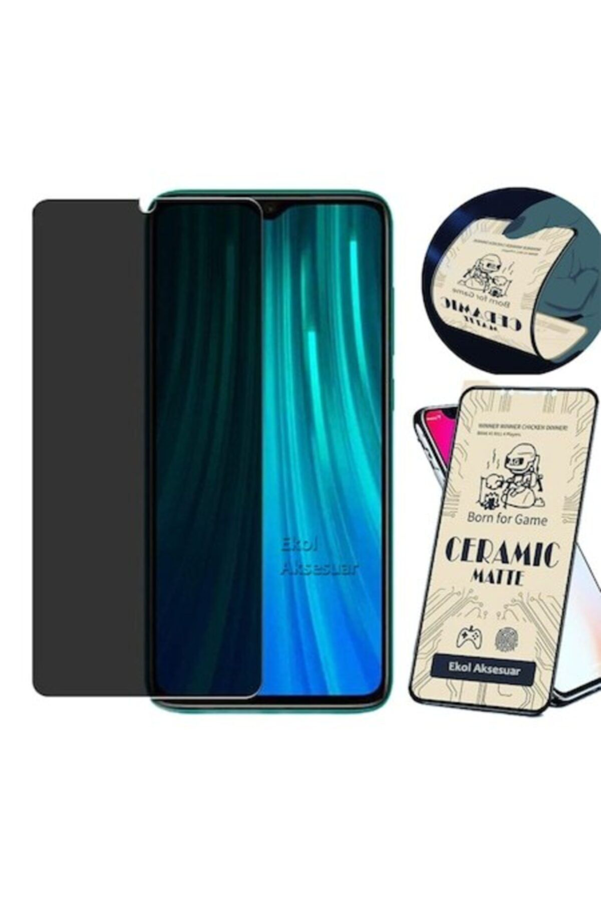 Ridmi Note 8 Pro Tam Kaplayan 5d Mat Nano Kırılmaz Cam