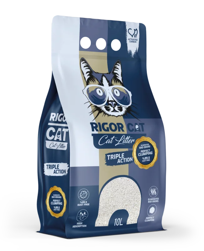 Rigor Aktif Karbonlu İnce Taneli Kedi Kumu 10 lt