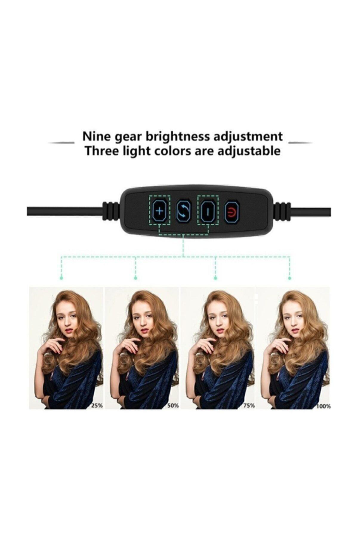 Linkage Ring Fill Light Led Selfie Halka İşık 8W 5500K Tripod Akıllı Tele