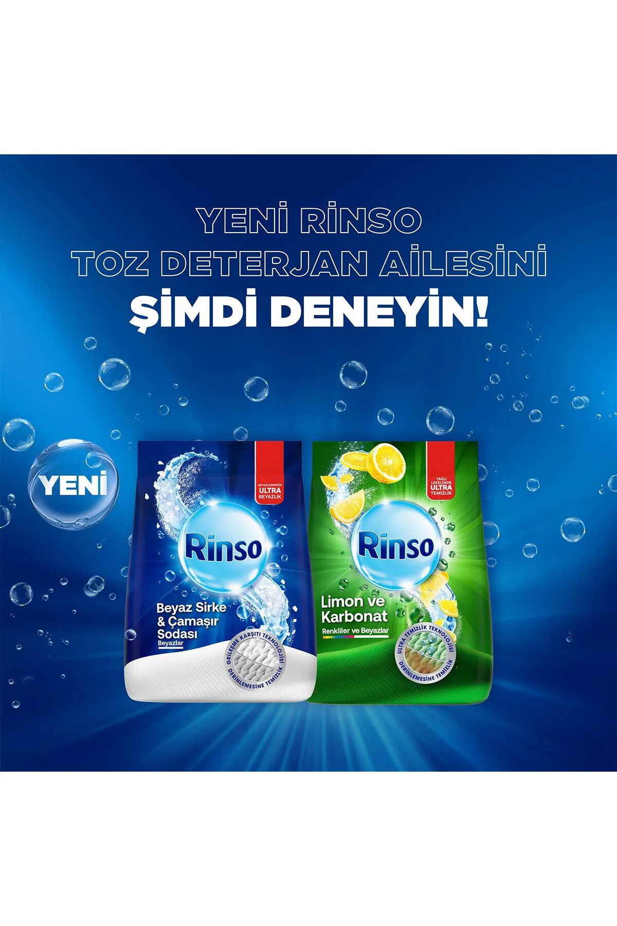 RINSOBeyaz Sirke Ve Çamaşır Sodası Beyazlar Için Toz Deterjan 10 