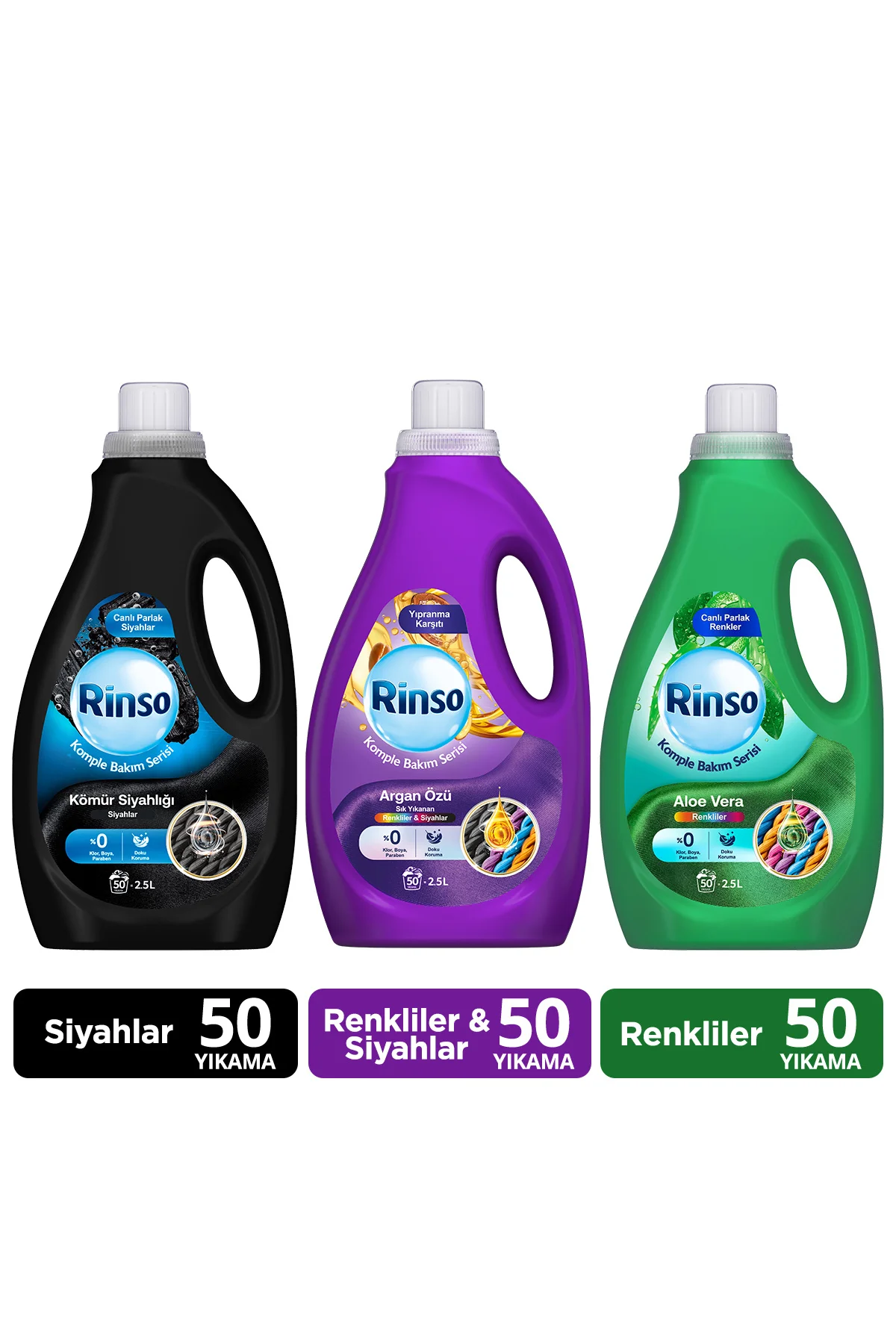 RINSOSıvı Argan Özü Renkliler ve Siyah 2.5L x1 Aloe Vera Renklile