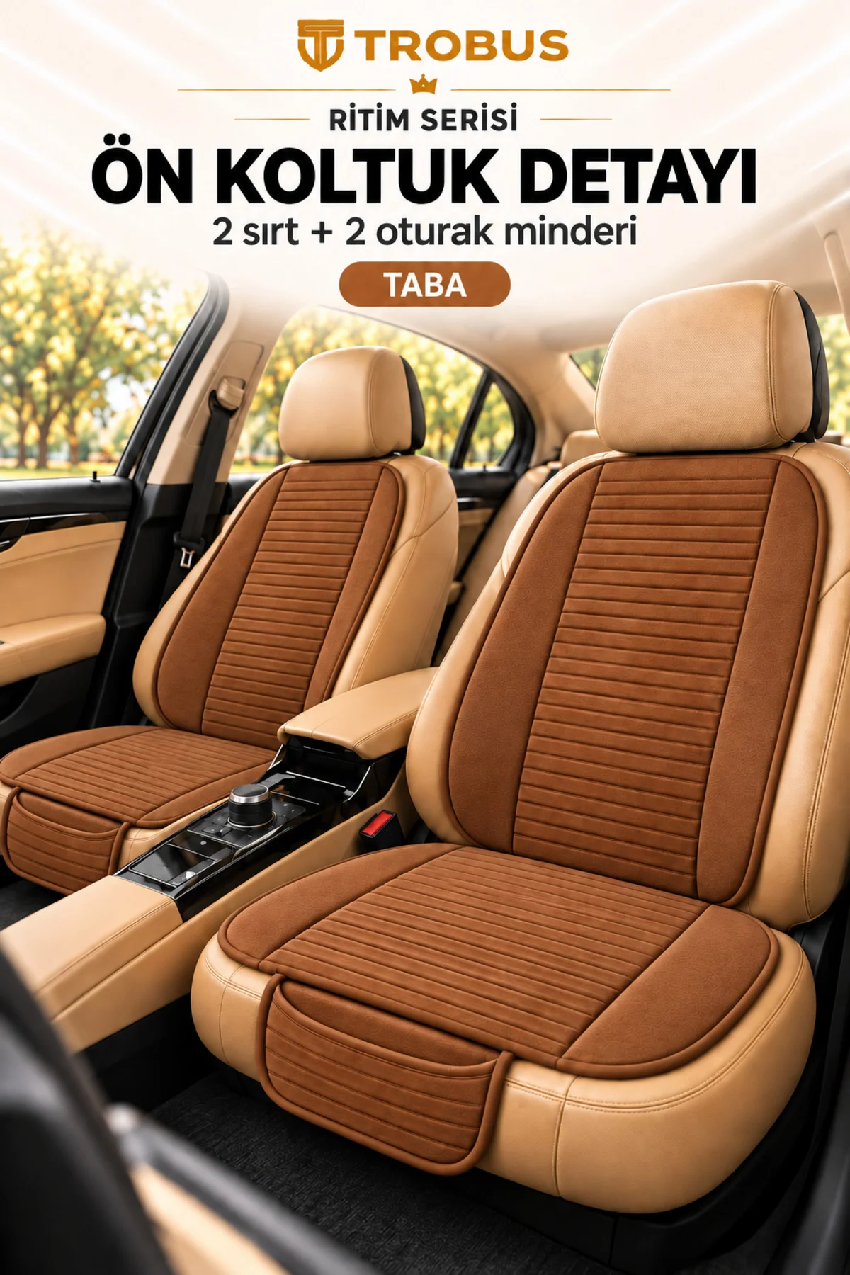 Ritim BMW 5 Serisi 2010 ve Sonrası Baby Face 5'li Koltuk Minderi Taba - Görsel 2