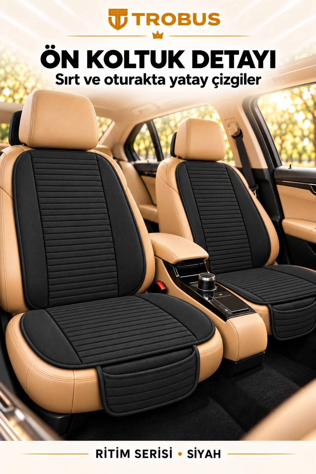 Ritim Dacia Logan 2004 ve Sonrası Baby Face 7'li Koltuk Minderi Siyah