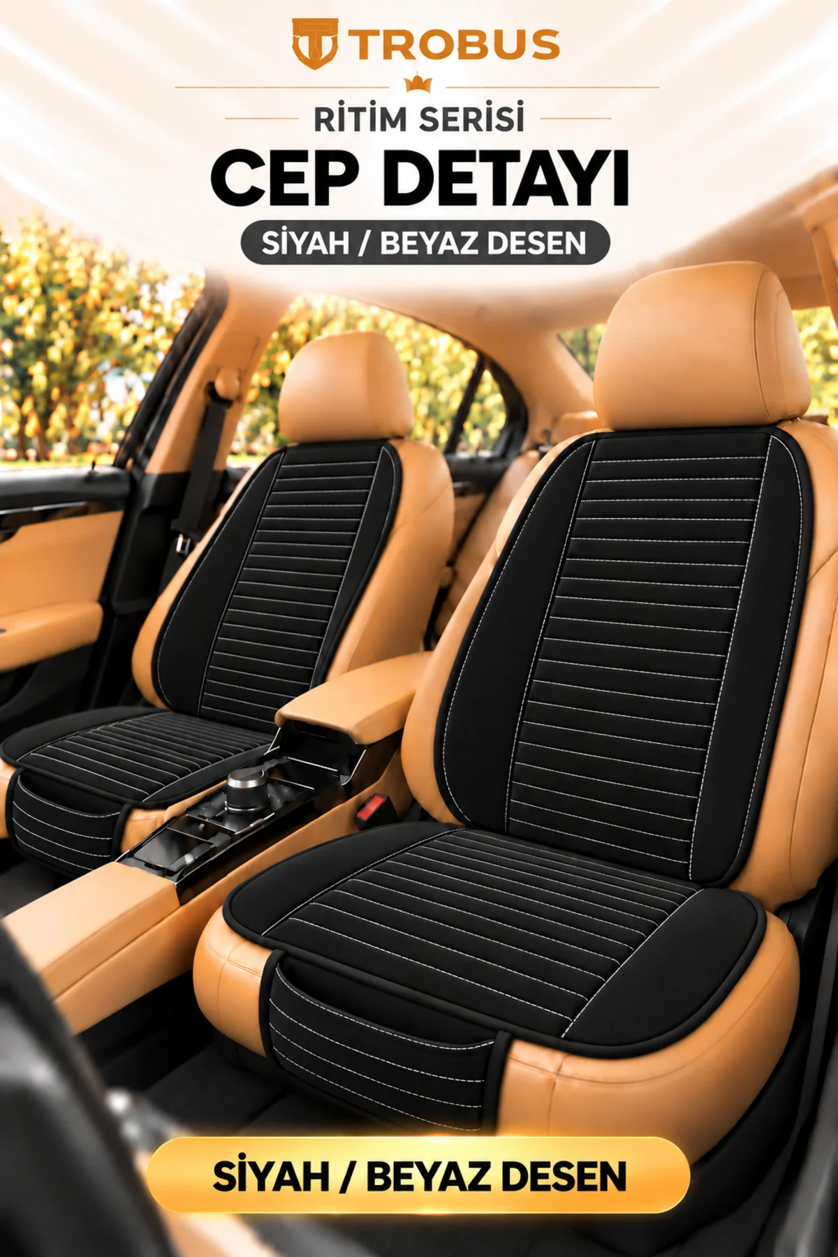 Ritim Dacia Sandero ve Stepway 2008 ve Sonrası Baby Face 5'li Koltuk Minderi Siyah Beyaz Desen Ritim Dacia Sandero ve Stepway 2008 ve Sonrası Baby Face 5'li Koltuk Minderi Siyah Beyaz Desen