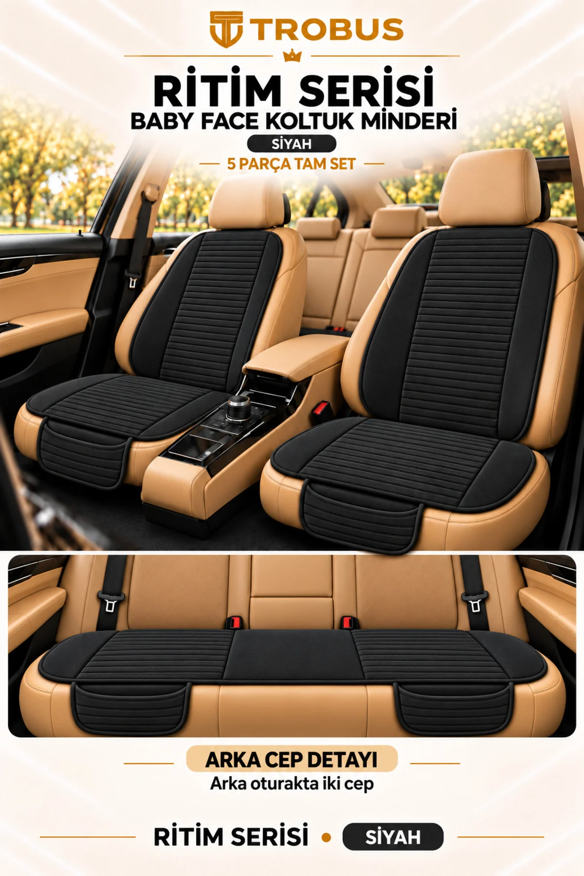 Ritim Fiat Egea Bütün 2015 ve Sonrası Baby Face 5'li Koltuk Minderi Siyah Ritim Fiat Egea Bütün 2015 ve Sonrası Baby Face 5'li Koltuk Minderi Siyah
