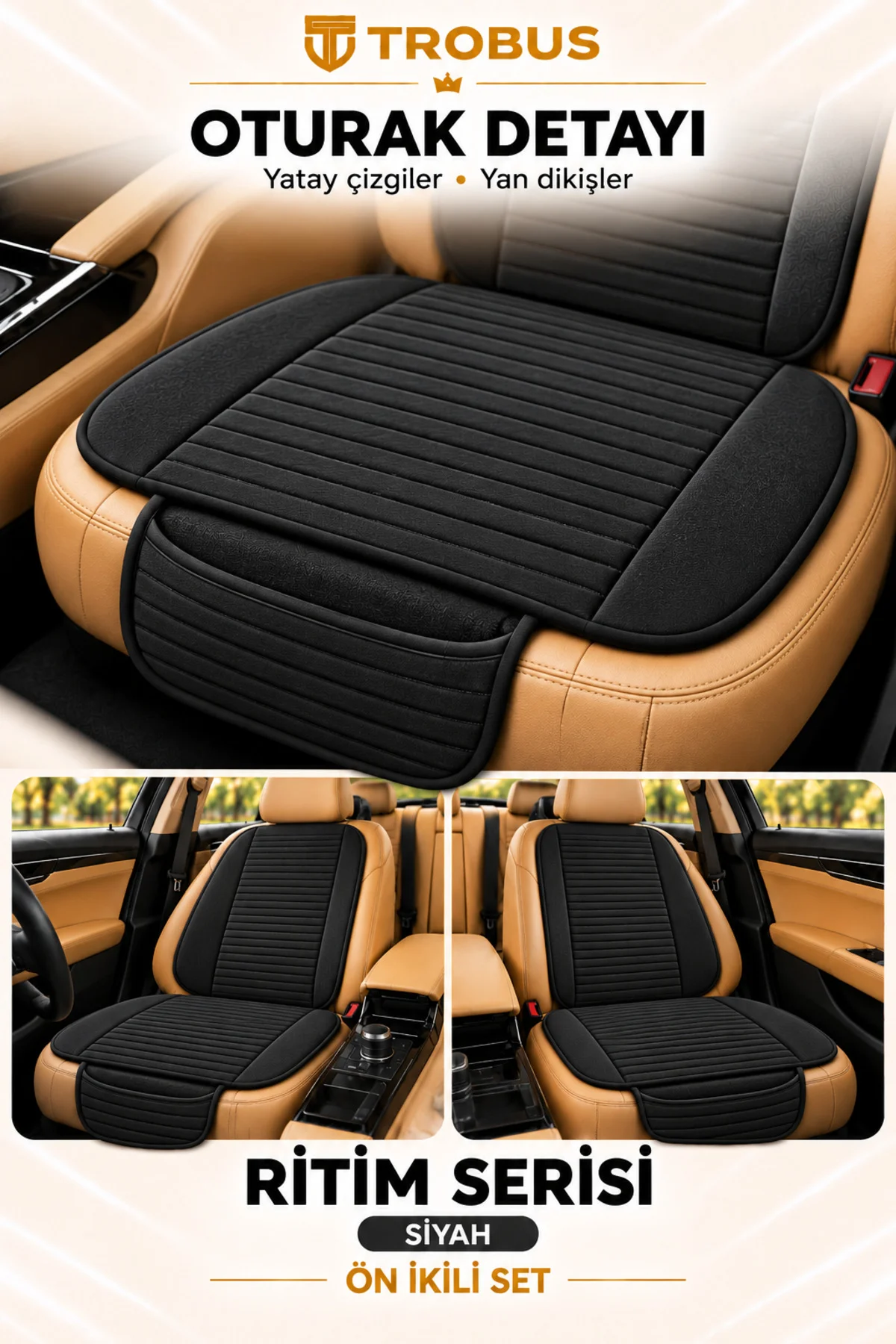 Ritim Honda Civic 2007-2011 Baby Face Ön İkili Koltuk Minderi Siyah Ritim Honda Civic 2007-2011 Baby Face Ön İkili Koltuk Minderi Siyah