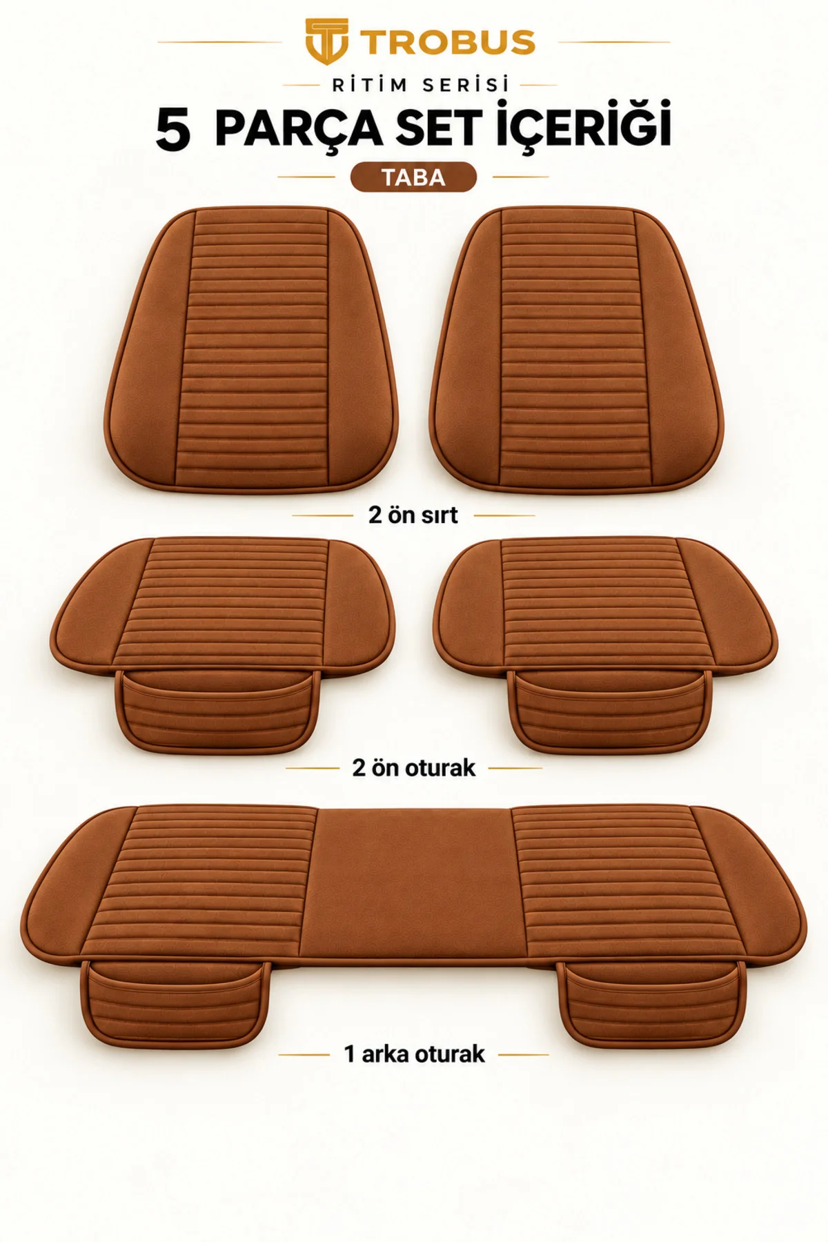 Ritim Skoda Octavia 2004 ve Sonrası Baby Face 5'li Koltuk Minderi Taba Ritim Skoda Octavia 2004 ve Sonrası Baby Face 5'li Koltuk Minderi Taba