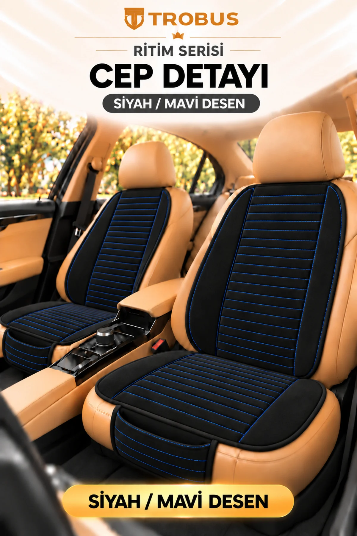 Ritim Volkswagen Golf 2003 ve Sonrası Baby Face 7'li Koltuk Minderi Siyah Mavi Desen Ritim Volkswagen Golf 2003 ve Sonrası Baby Face 7'li Koltuk Minderi Siyah Mavi Desen