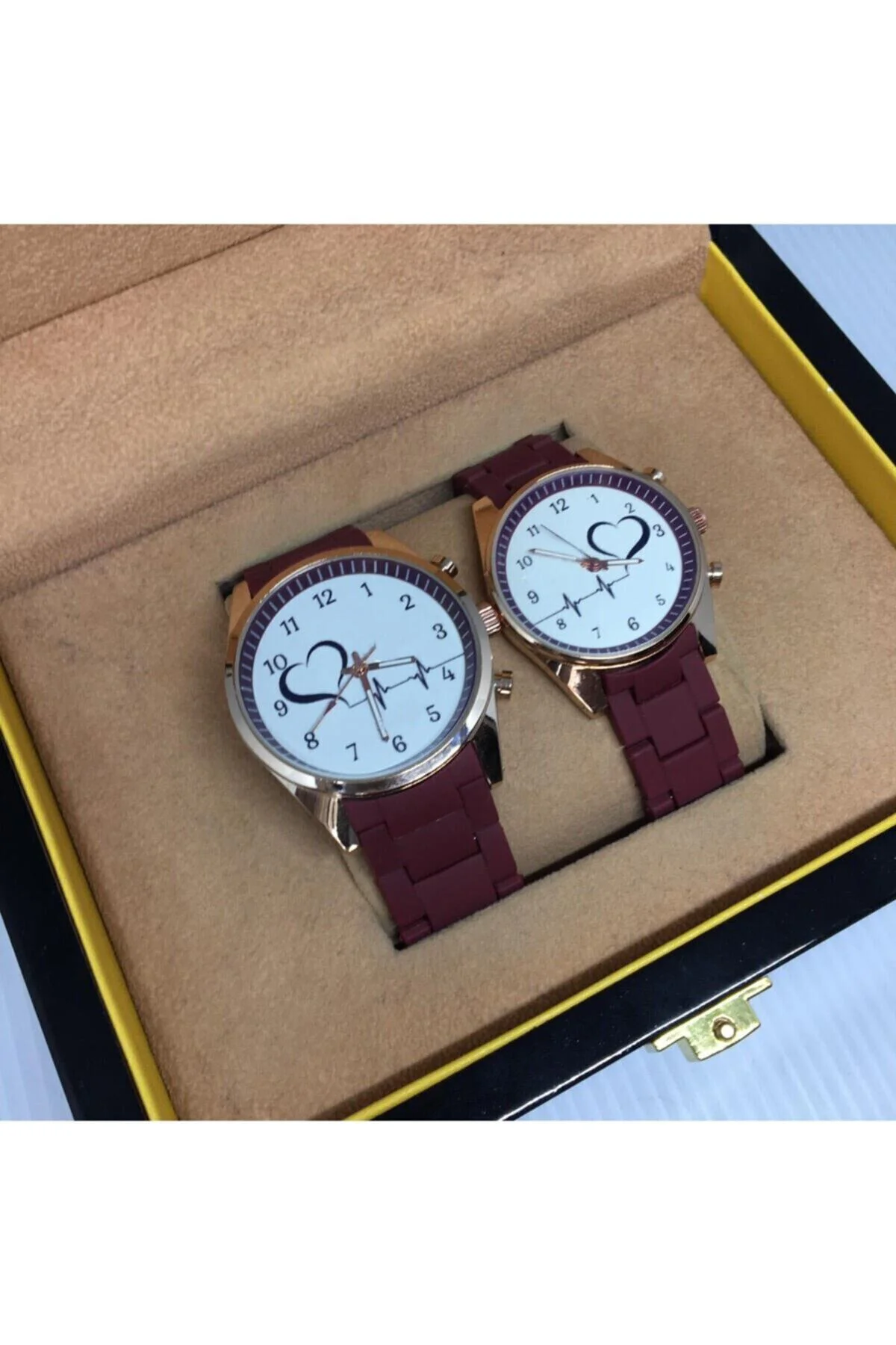 Ritimli Kalpli Sevgili Saati Sevgili Saatleri 2 Adet