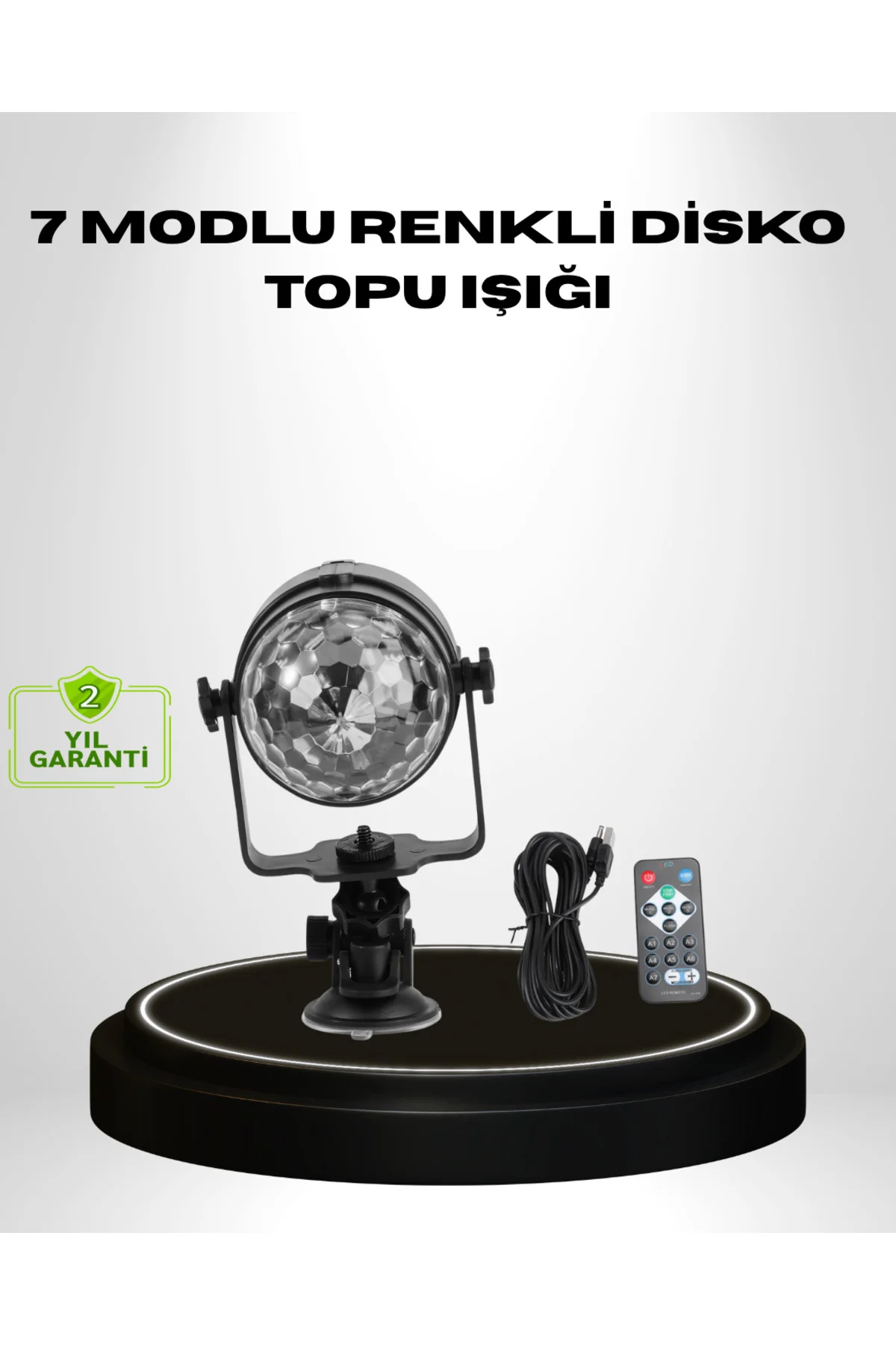 Ritme Duyarlı LED Disko Topu – Renkli Işık Gösterili Parti Lambas