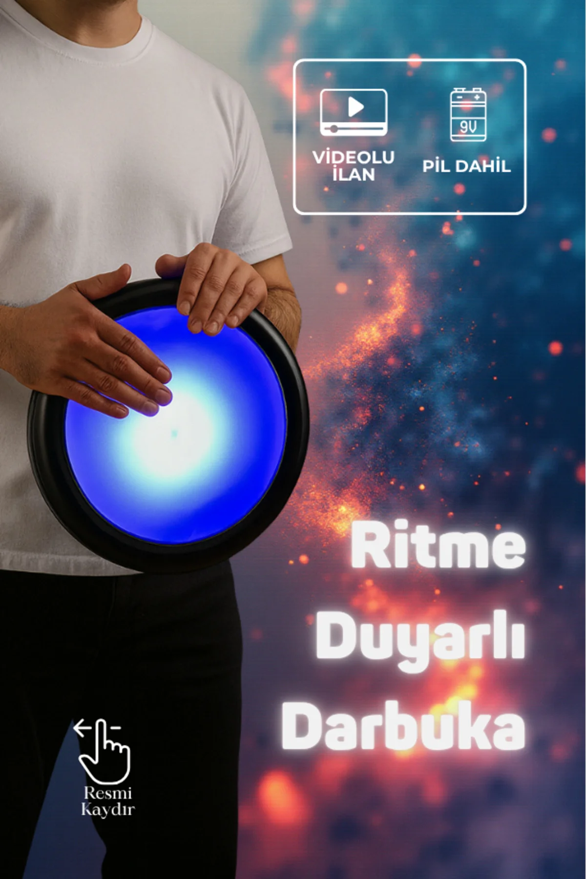 Ritme Duyarlı Mavi Işıklı Erzincan İşlemeli Döküm Darbuka Kılıfı Ritme Duyarlı Mavi Işıklı Erzincan İşlemeli Döküm Darbuka Kılıfı