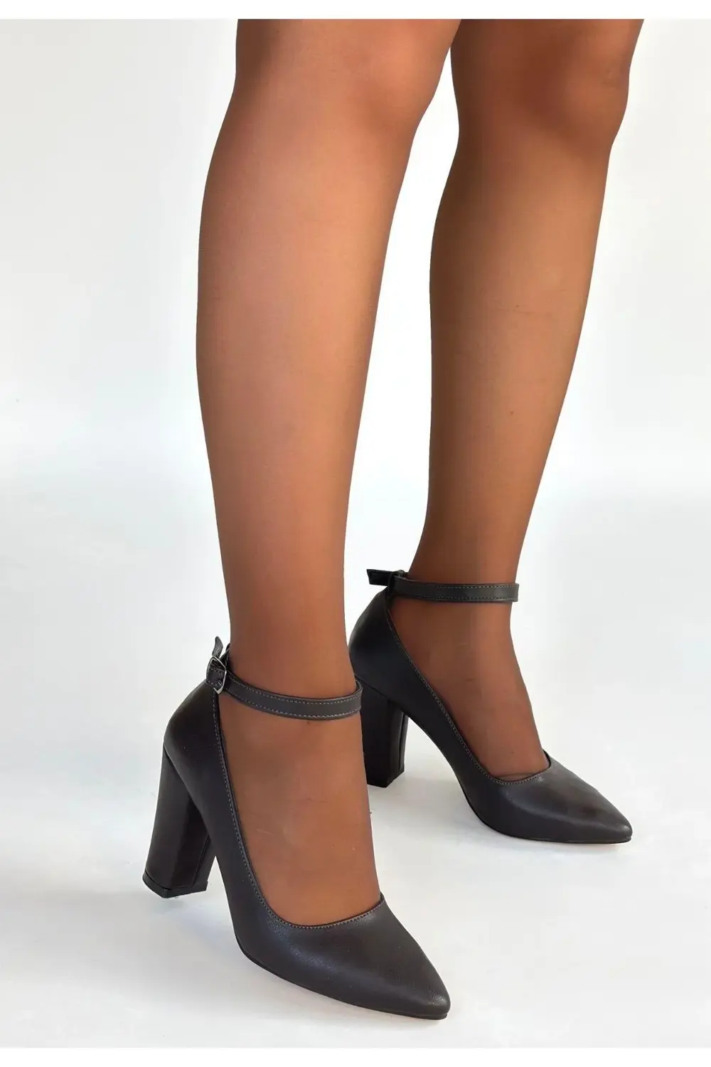 Rity Kahverengi Cilt Topuklu Ayakkabı