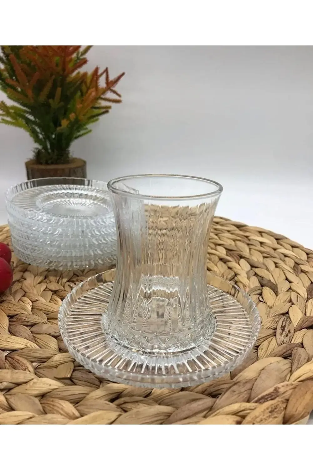 Riva Çay Tabağı 6 Lı Elysia Çay Bardağına Uyumludur