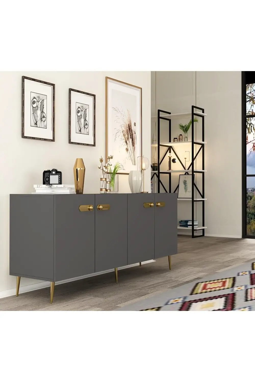 RİVA KONSOL 4 KAPAKLI BEYAZ