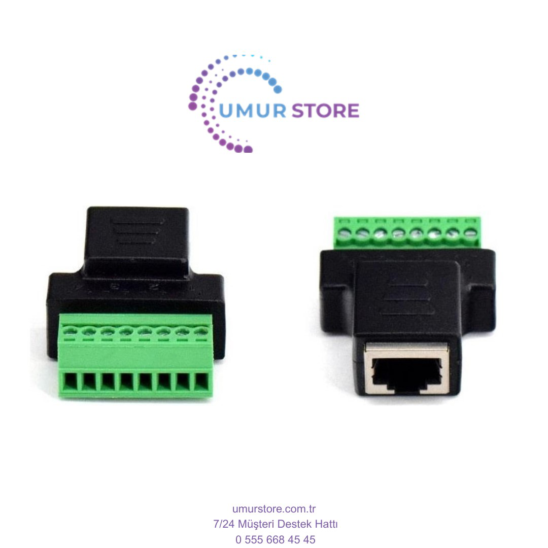 RJ45 Cat. 5/cat. 6 Klemensli Jack - Dişi