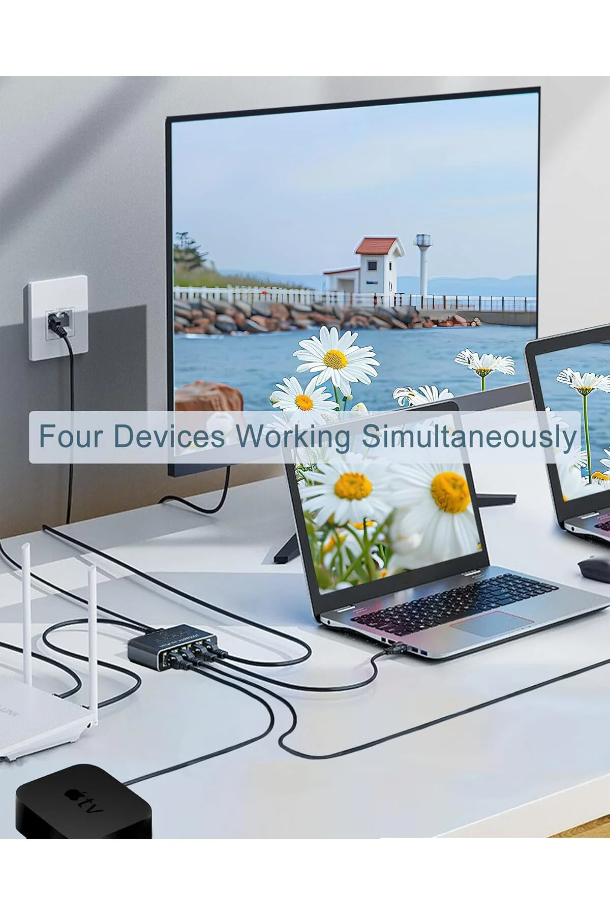 Rj45 Gigabit Ethernet Çoklayıcı 1x4 100m İletim Rj45 Gigabit Ethernet Çoklayıcı 1x4 100m İletim