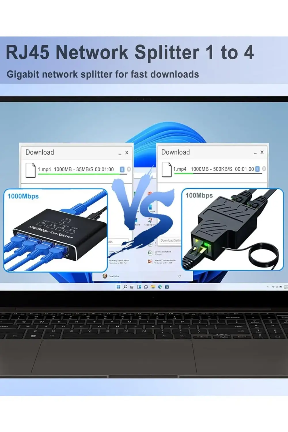 Rj45 Gigabit Ethernet Çoklayıcı 1x4 100m İletim