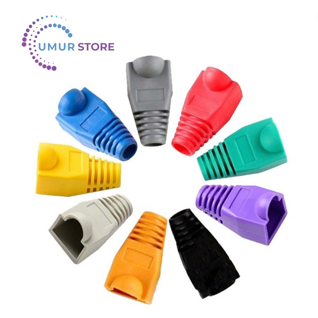 RJ45 Kılıf/15 Adet-Cat6 CAT6E Cat5 CAT5E UYUMLU/RJ45 Siyah Kılıf