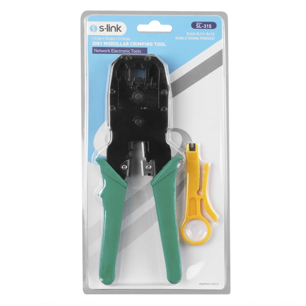 RJ45 RJ12 RJ11 Üçlü Pense Kablo Ucu Konnektör Sıkma Pensesi - SL-315