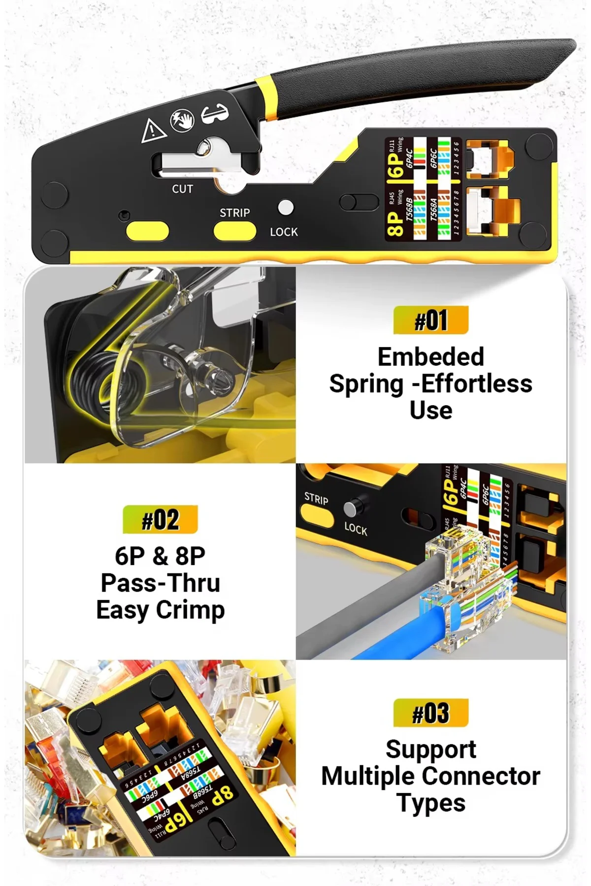 Rj45 Sıkma Pensesi Rj11-Rj45 Rj45 Sıkma Pensesi Rj11-Rj45 - Görsel 7