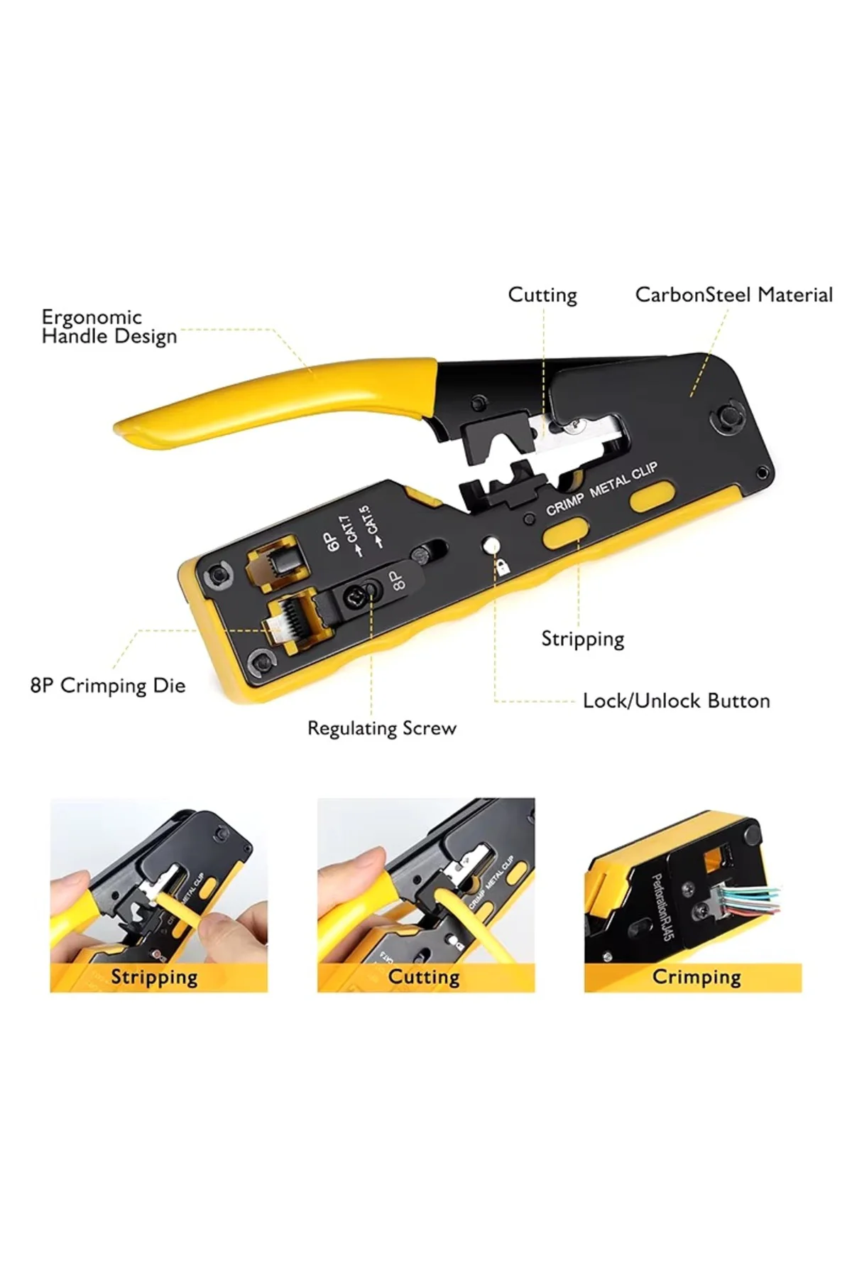 Rj45 Sıkma Pensesi Rj11-Rj45 Rj45 Sıkma Pensesi Rj11-Rj45 - Görsel 6