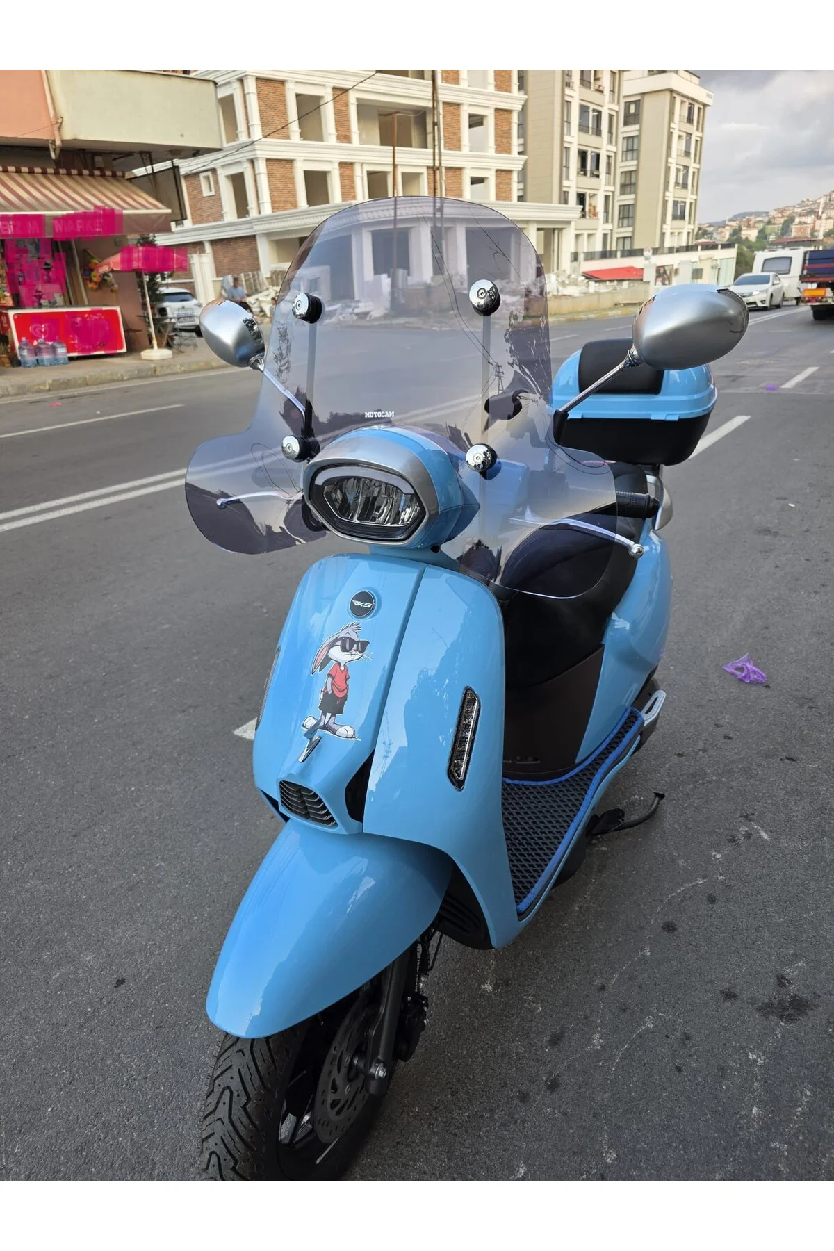 RKS LTR 125 Ön Cam 2023-2026 Model 45cm Füme Renkli 4mm Elcikli APARATSIZ