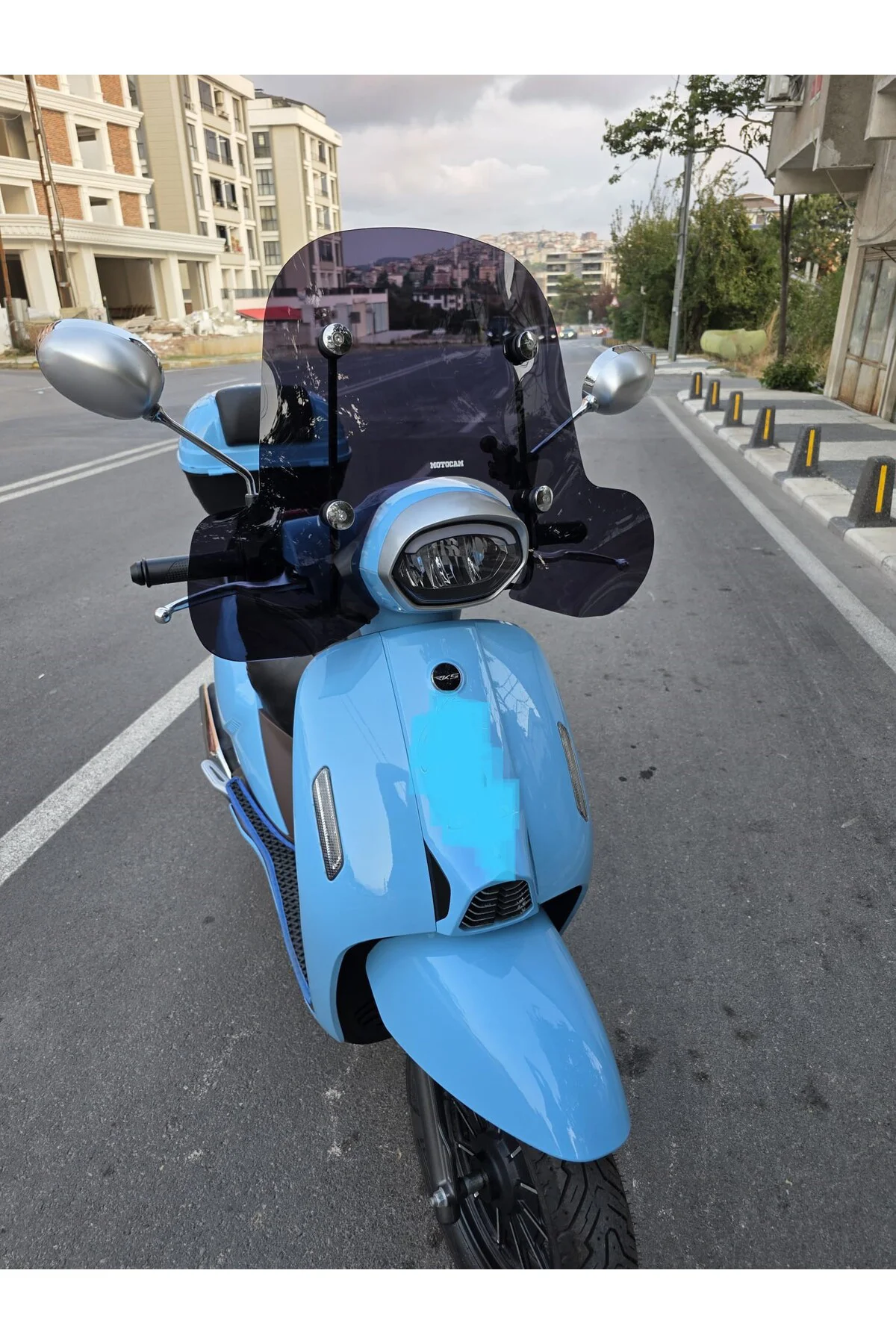 RKS LTR 125 Ön Cam 2023-2026 Model 45cm Siyah Renkli 4mm Elcikli APARATSIZ