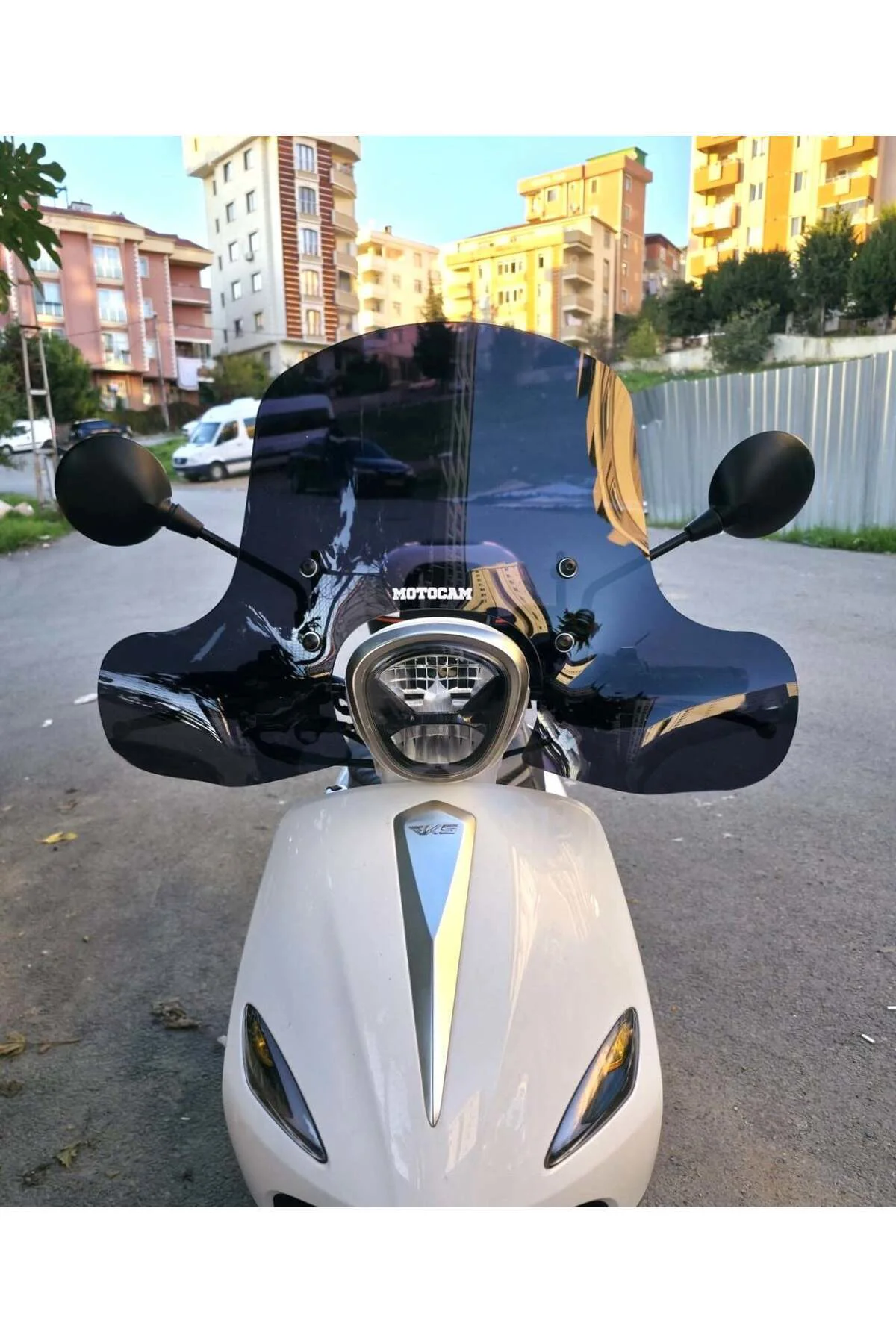Rks Neon 125 Ön Cam 2023-2026 Model 45cm Siyah Renkli 4mm Elcikli