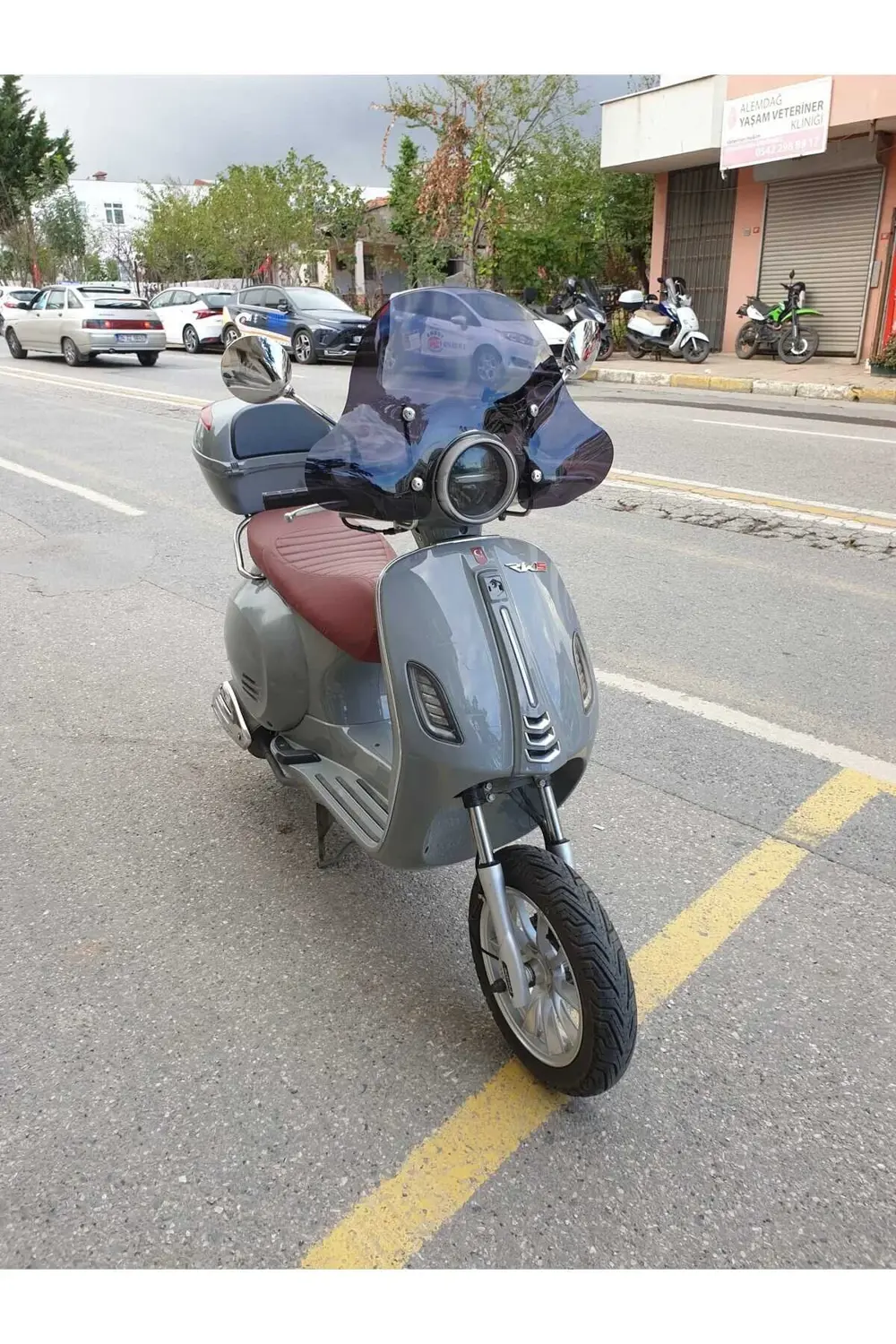 RKS Pride 125 Ön Cam 2023-2024 Model 39cm siyah Renkli 4mm APARAT