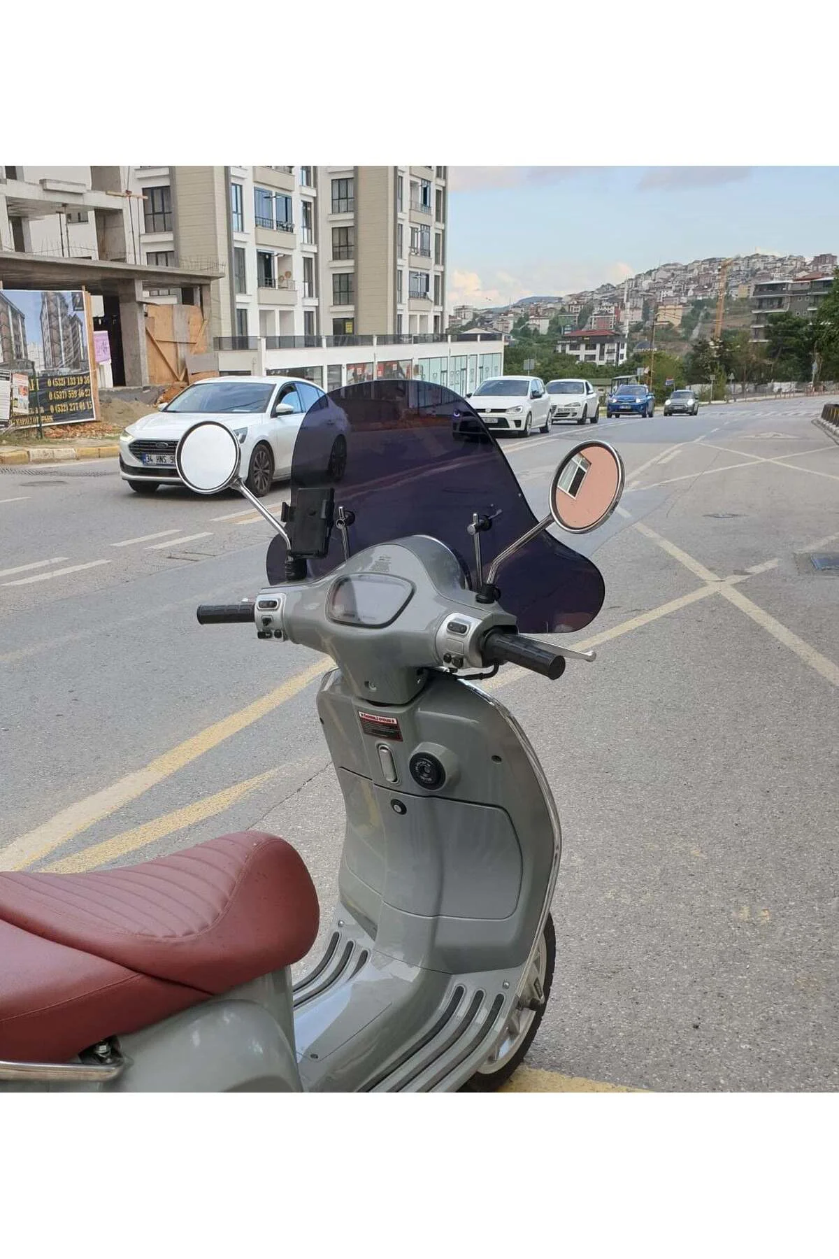 RKS Pride 125 Ön Cam 2023-2026 Model 39cm Siyah Renkli 4mm Elcikl