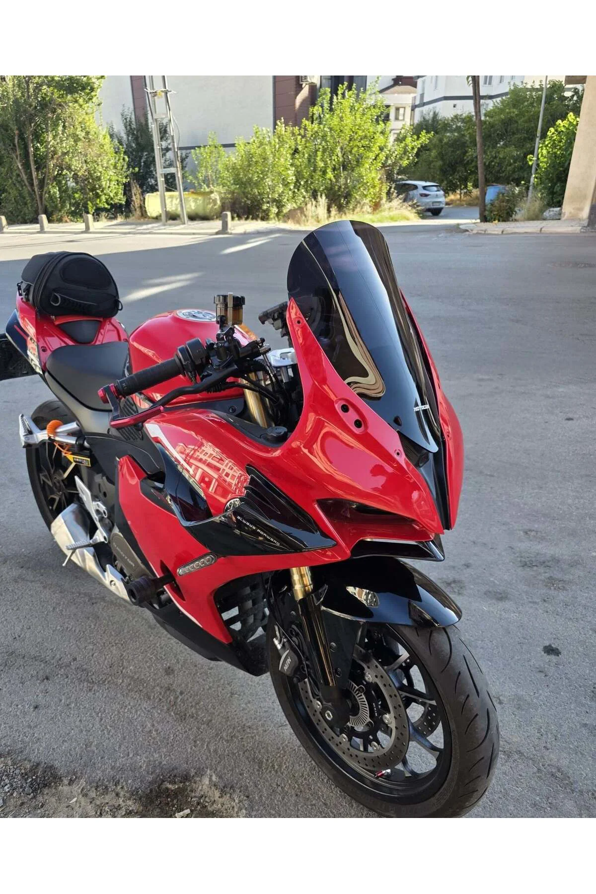 RKS SRK 250 RR PRO Ön Cam 2023-2026 Model 42cm Siyah Renkli 4mm