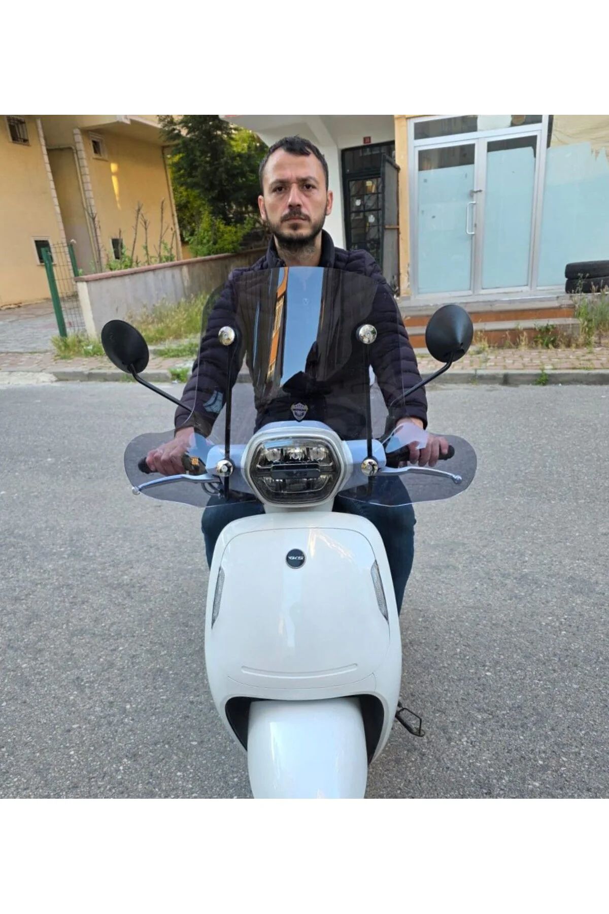 RKS VPS 125 Ön Cam 2022-2026 Model 42cm Füme Renkli 4mm Elcikli APARATSIZ