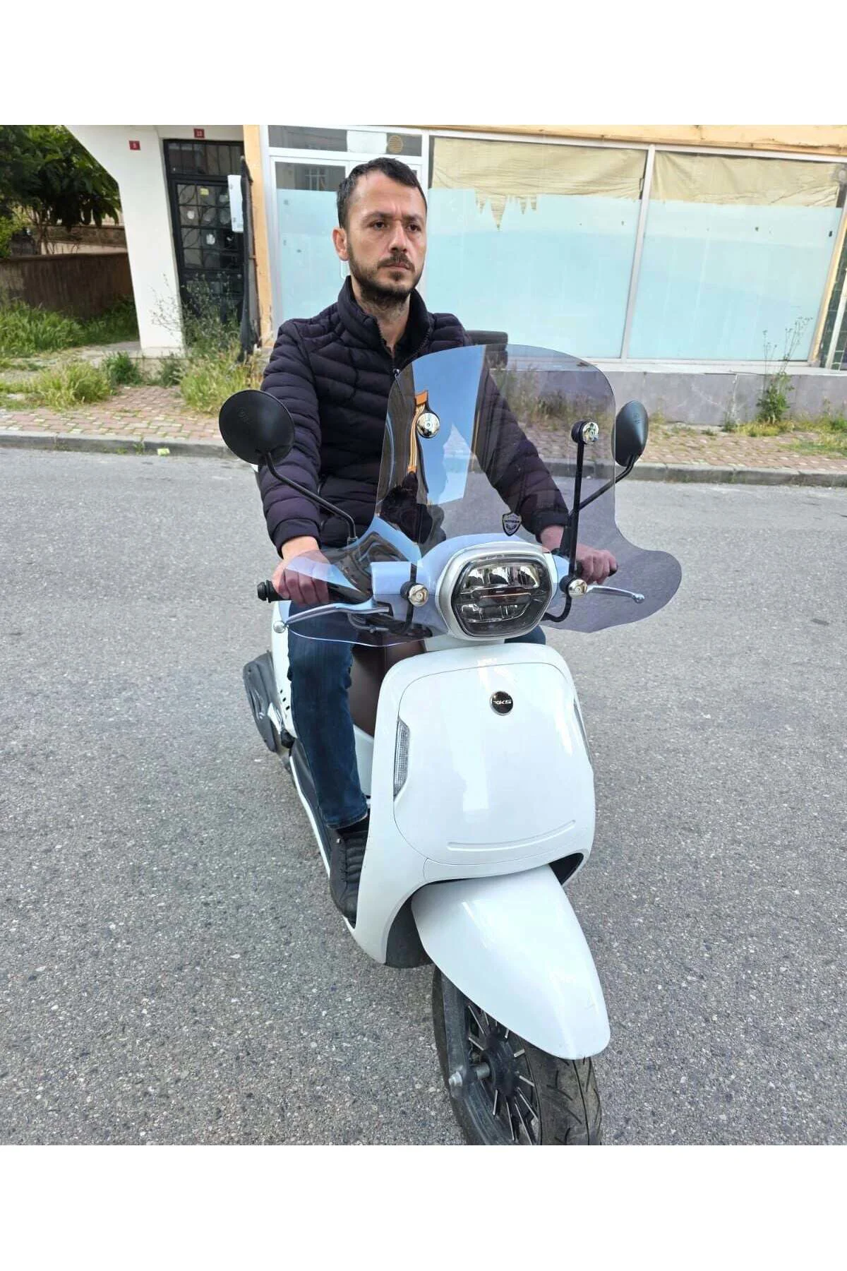 RKS VPS 125 Ön Cam 2022-2026 Model 42cm Füme Renkli 4mm Elcikli APARATSIZ
