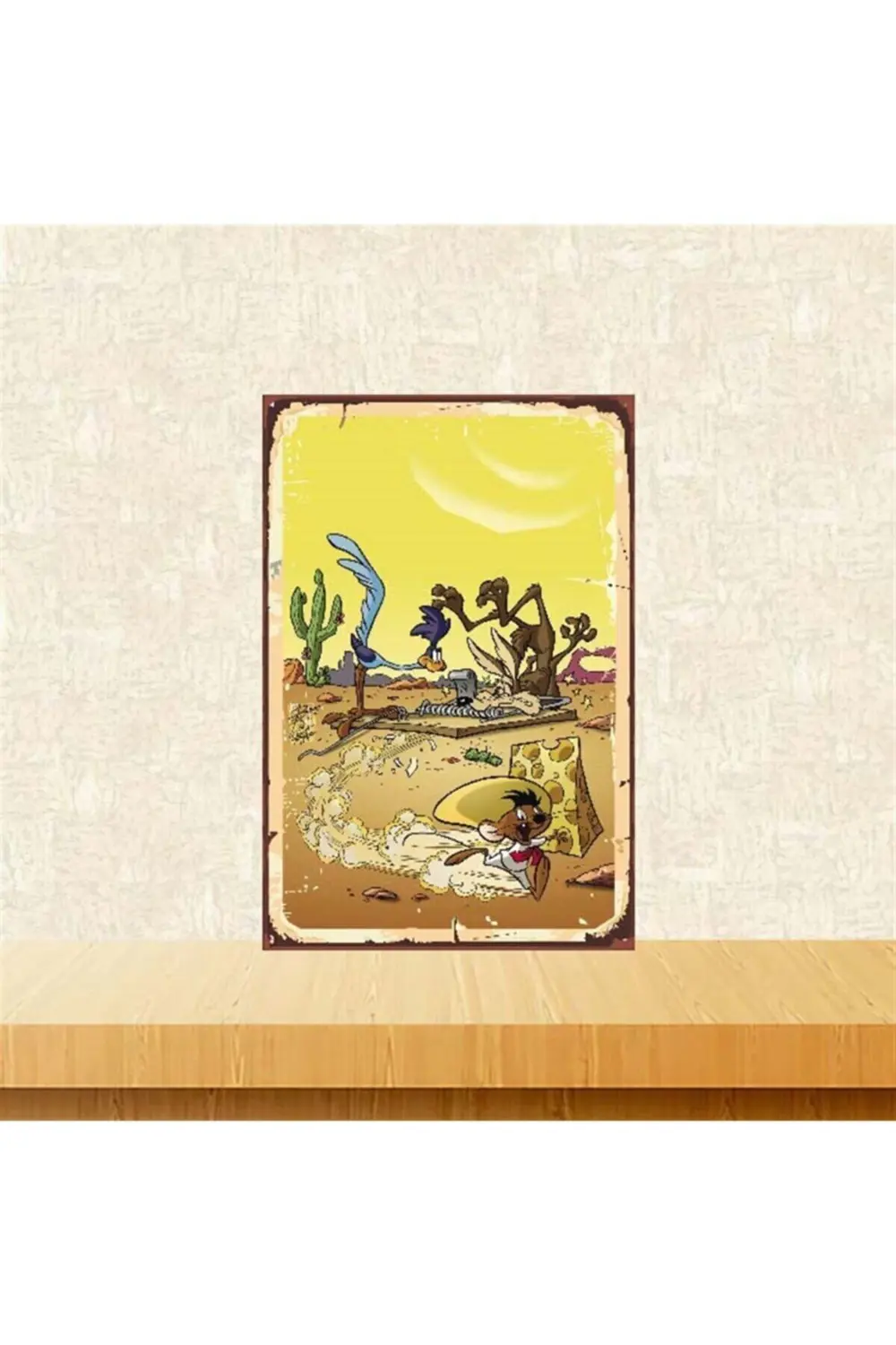 Road Runner Tasarımlı Retro Ahşap Poster Fiyatı, Yorumları ve Özellikleri