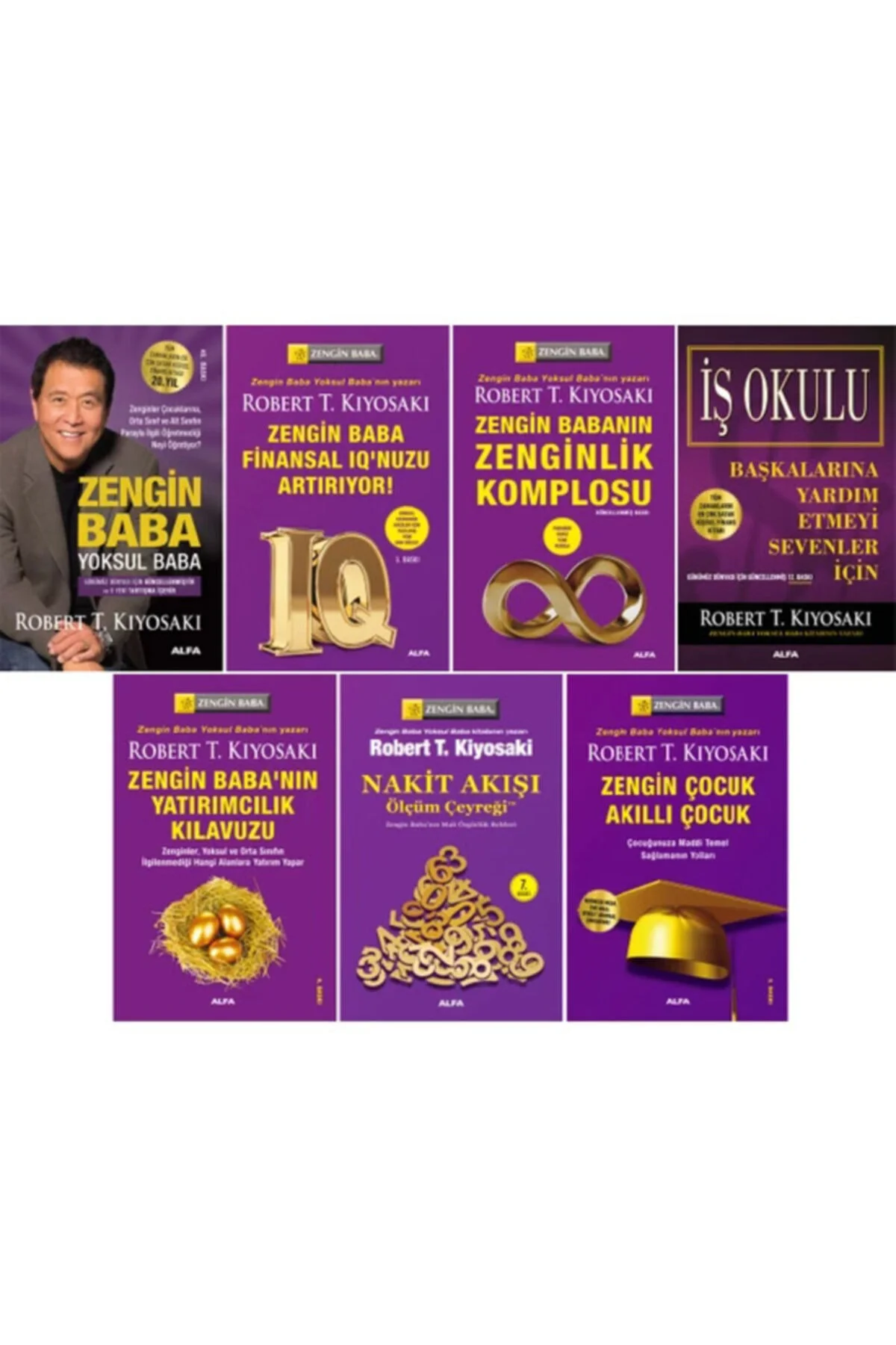 Robert T. Kiyosaki 7 Kitap Set - Zengin Baba Yoksul Baba -Yatırımcılık Kılavuzu - Zenginlik Komplosu