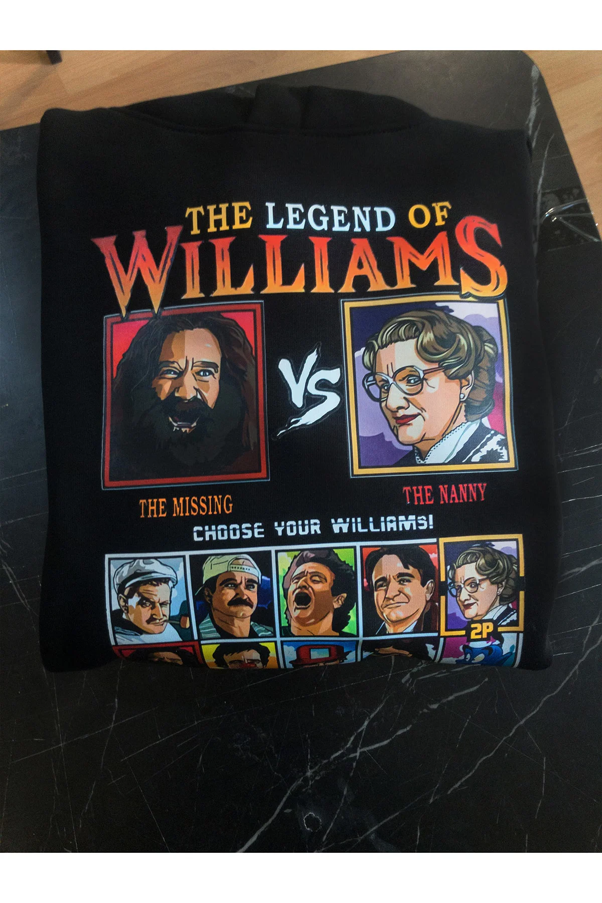 Robin Williams Baskılı 3 Ipl. Şardonlu, Kalın (600 Gr.) Içi Polar