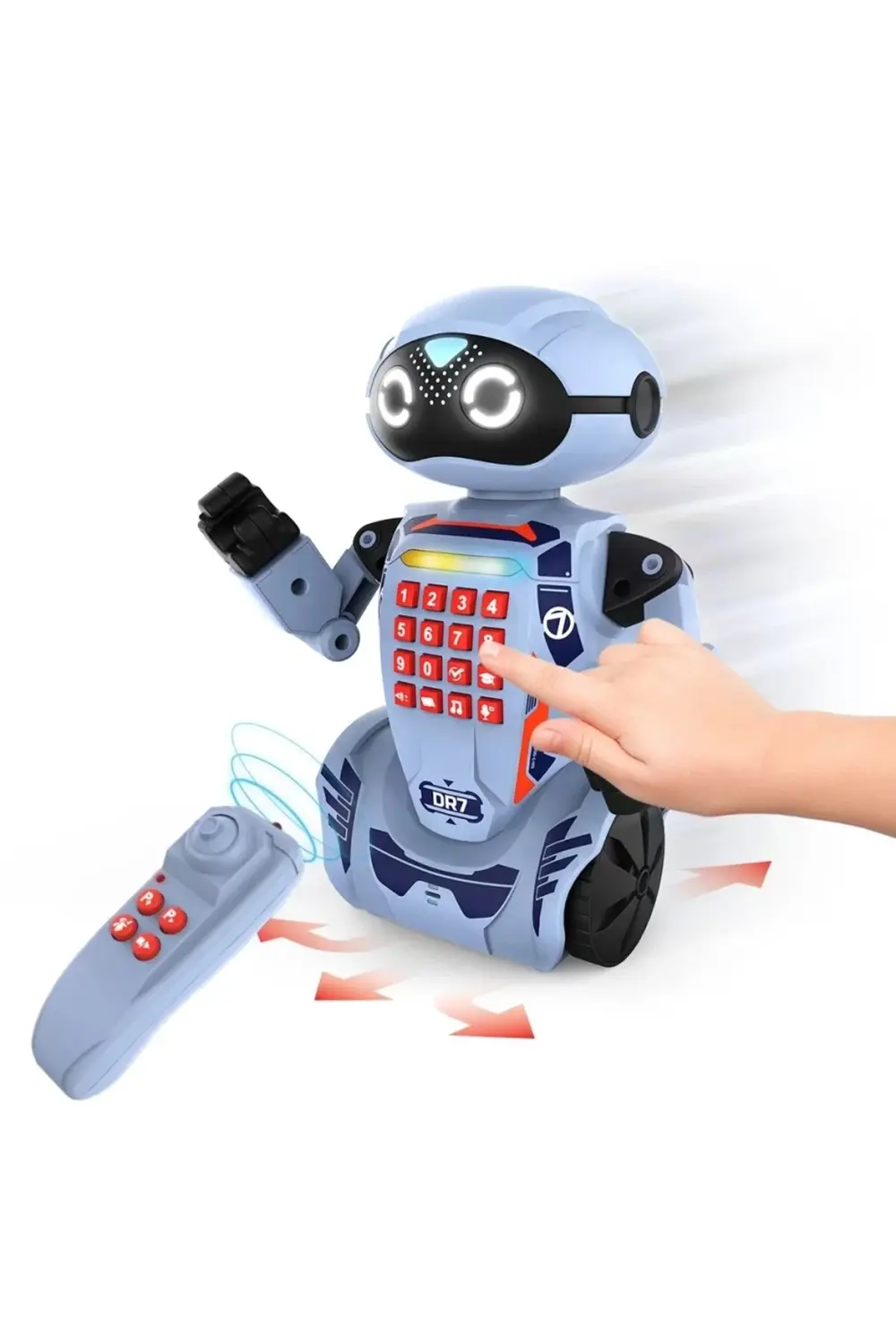 Robo Dr7 Türkçe Konuşan Sesli Ve Işıklı Uzaktan Kumandalı Robot