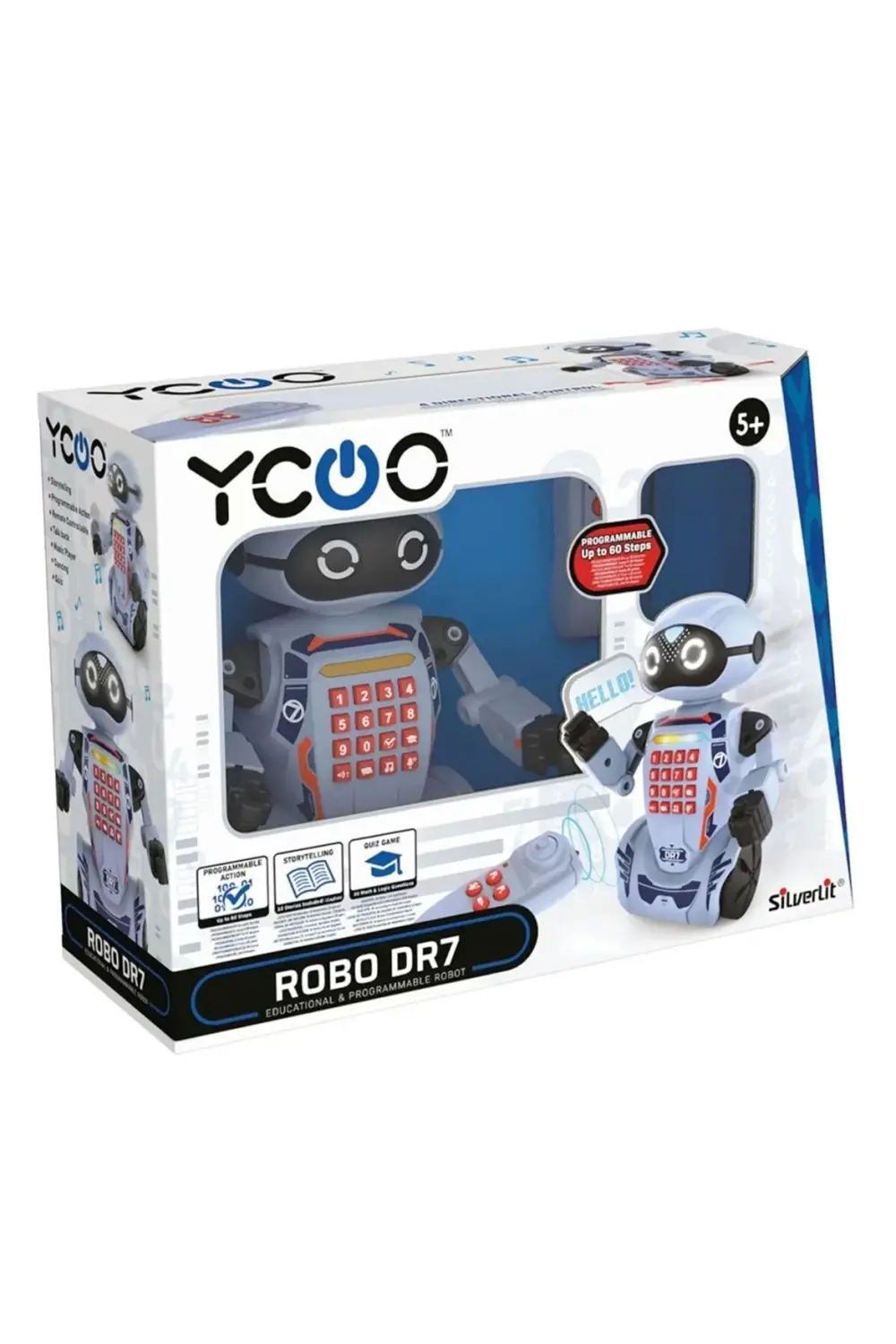 Robo Dr7 Türkçe Konuşan Sesli Ve Işıklı Uzaktan Kumandalı Robot