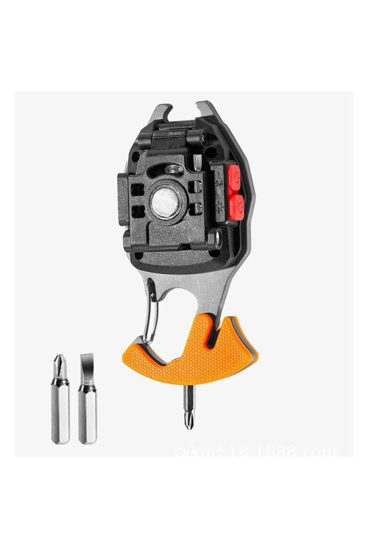 Robocop Pro Kamp Feneri Çok Fonksiyonlu Fener Anahtarlık Usb Çakmaklı Cam Kırıcı Kemer Kesici - Görsel 2