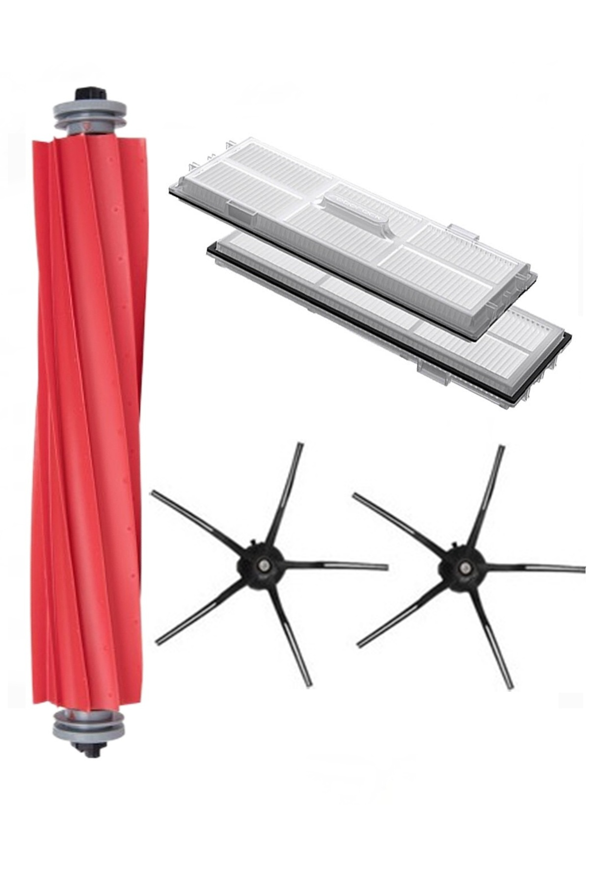 Roborock G10 Uyumlu 5 Parça Siyah Yan Fırçalı Set Roborock G10 Uyumlu 5 Parça Siyah Yan Fırçalı Set