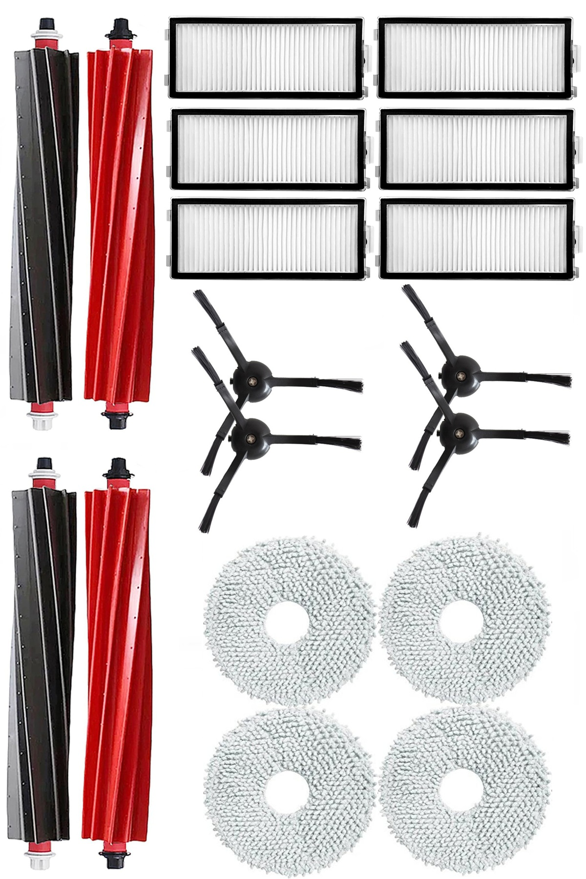 Roborock QRevo Slim Uyumlu 6 Aylık Yaşam Kiti Siyah Yan Fırçalı Roborock QRevo Slim Uyumlu 6 Aylık Yaşam Kiti Siyah Yan Fırçalı