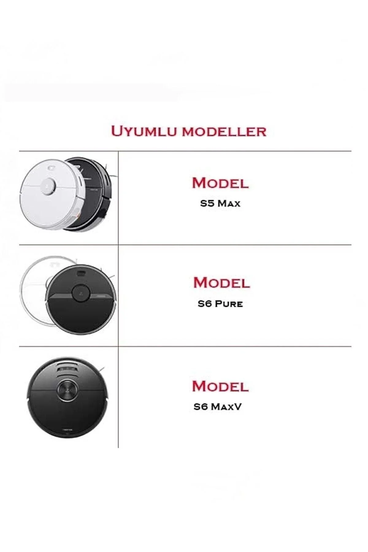 Roborock S5 Max /s6 Maxv/ S6 Pure Uyumlu 6 Parça Set