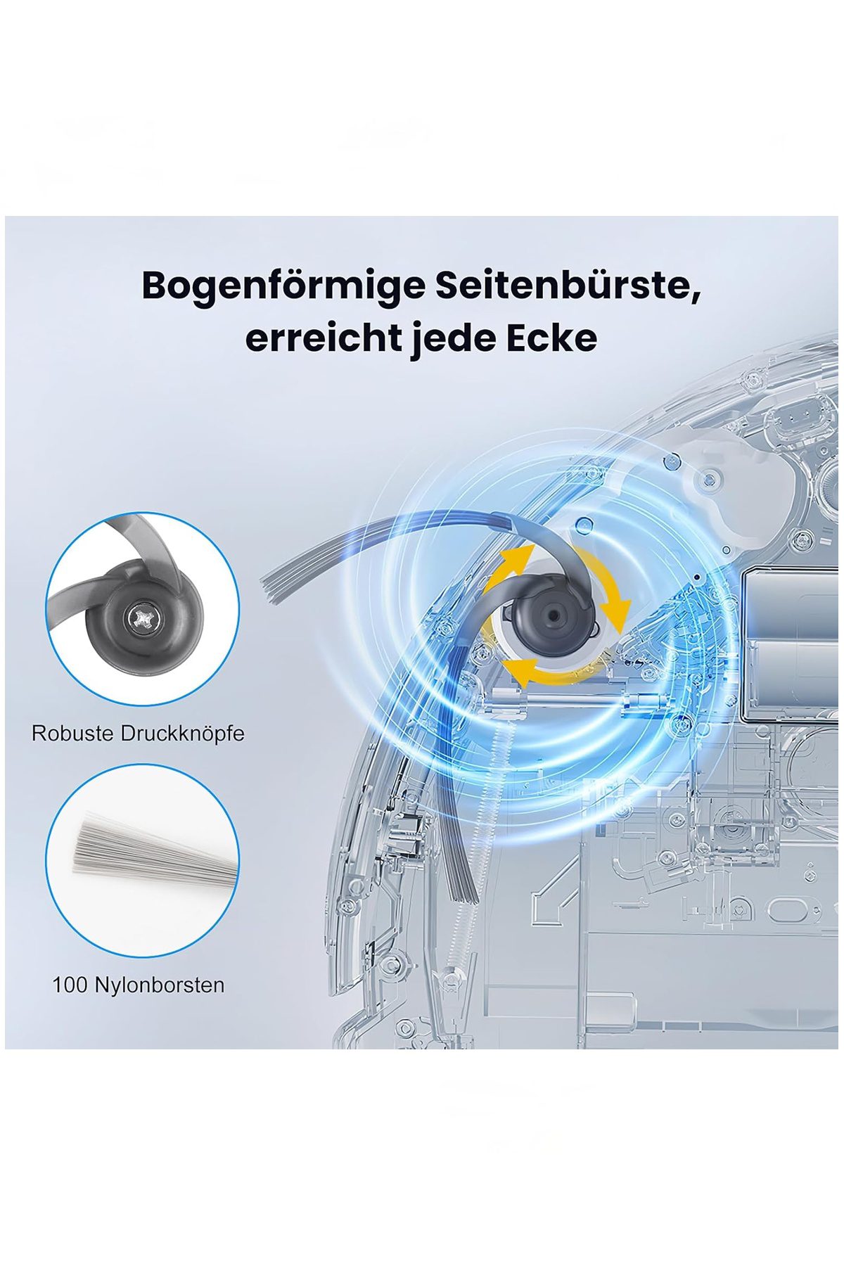 Roborock Saros Z70 Uyumlu 2 Adet Yan Fırça 2 Adet Paspas