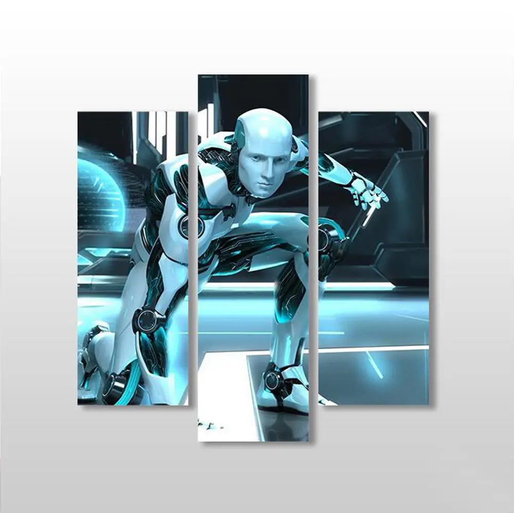 Robot 3D Kanvas Tablo Robot 3D Kanvas Tablo