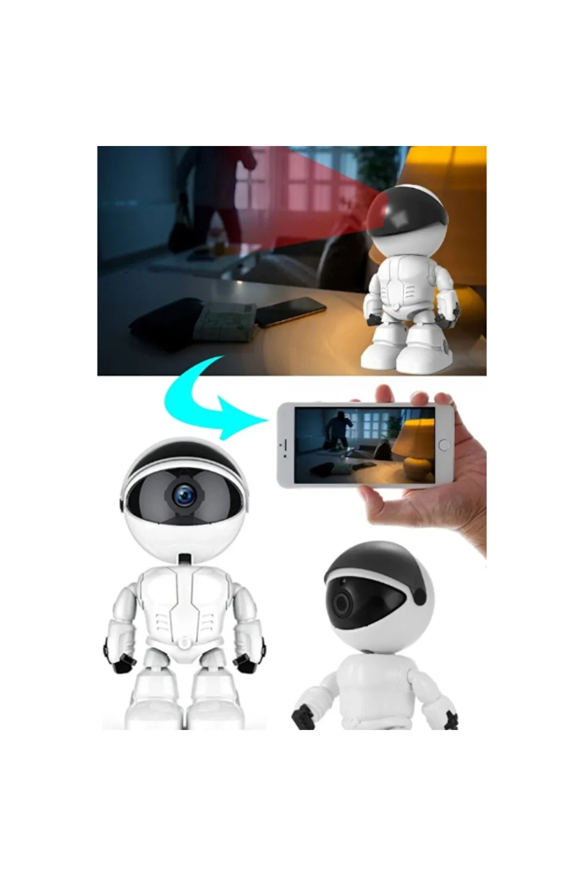Robot Görünümlü Wi-Fi Bebek Kamerası