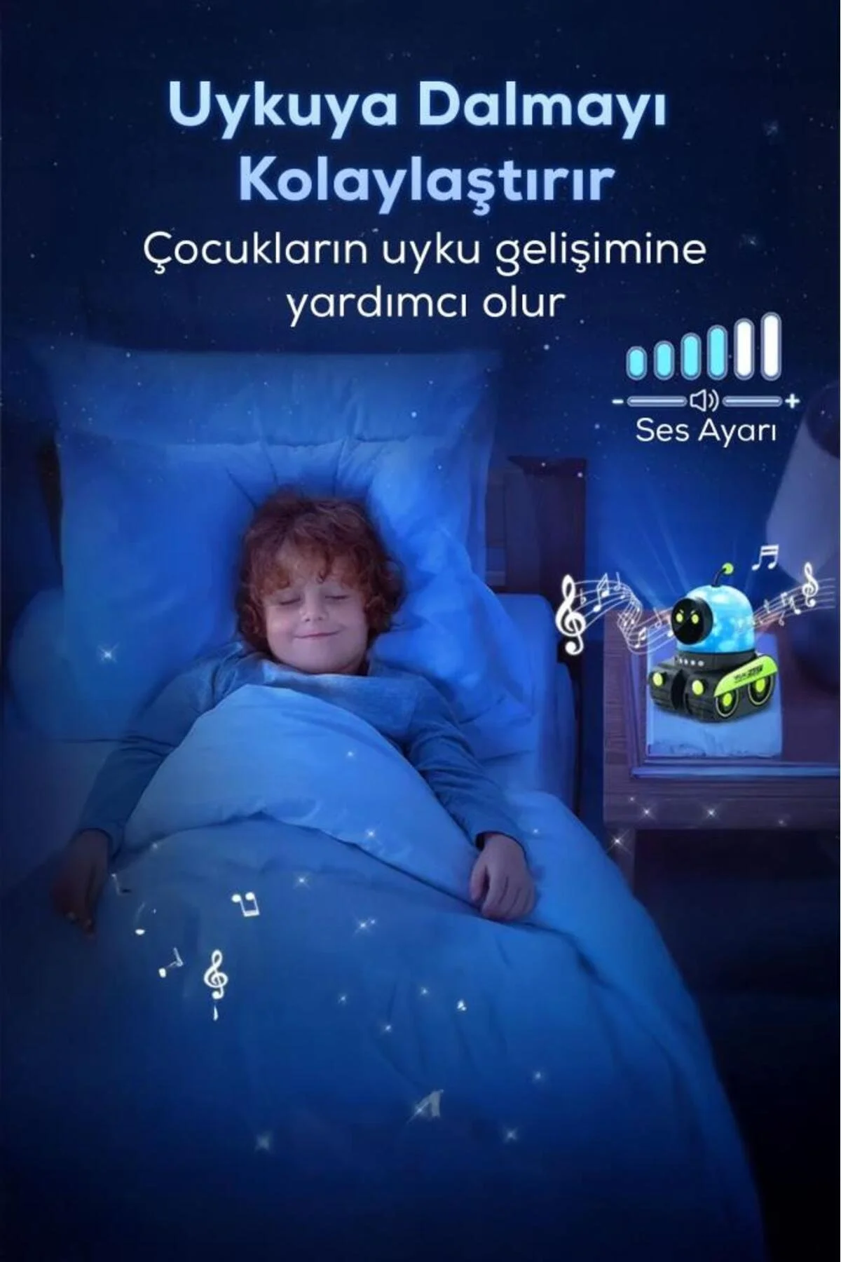 Robot şekilli siyah plastik şarjlı müzikli projektör gece lambası 16 x 14 cm - 16 x 14 Boyut/Ebat Fiyatı, Yorumları ve Özellikleri