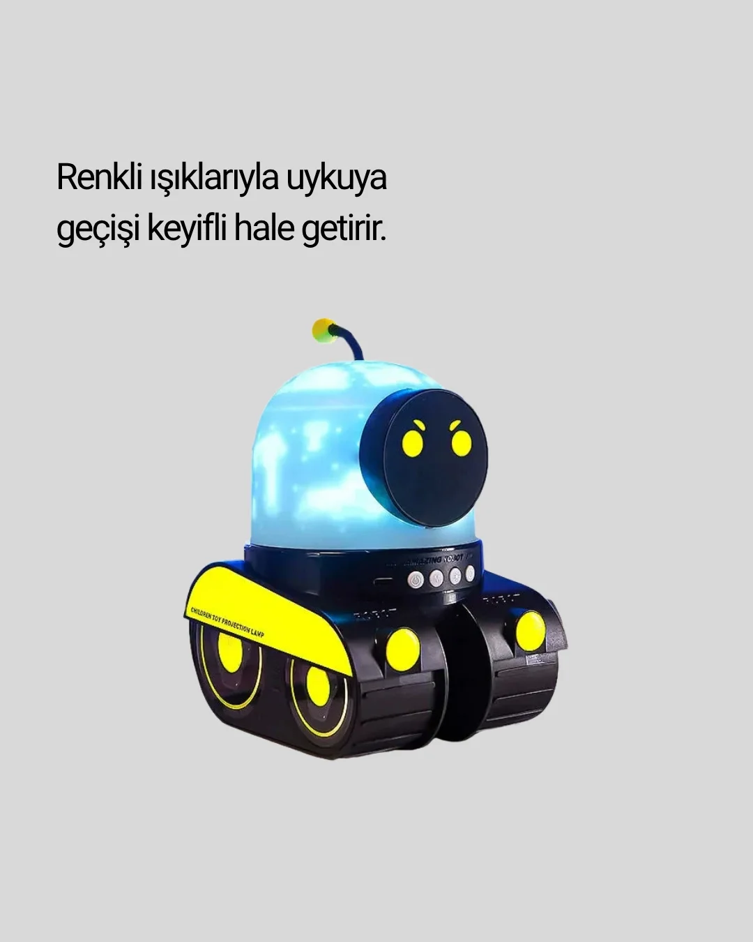 Robot Tasarımlı Bluetooth Hoparlörlü Yıldızlı Gökyüzü Projektör Yeni Nesil